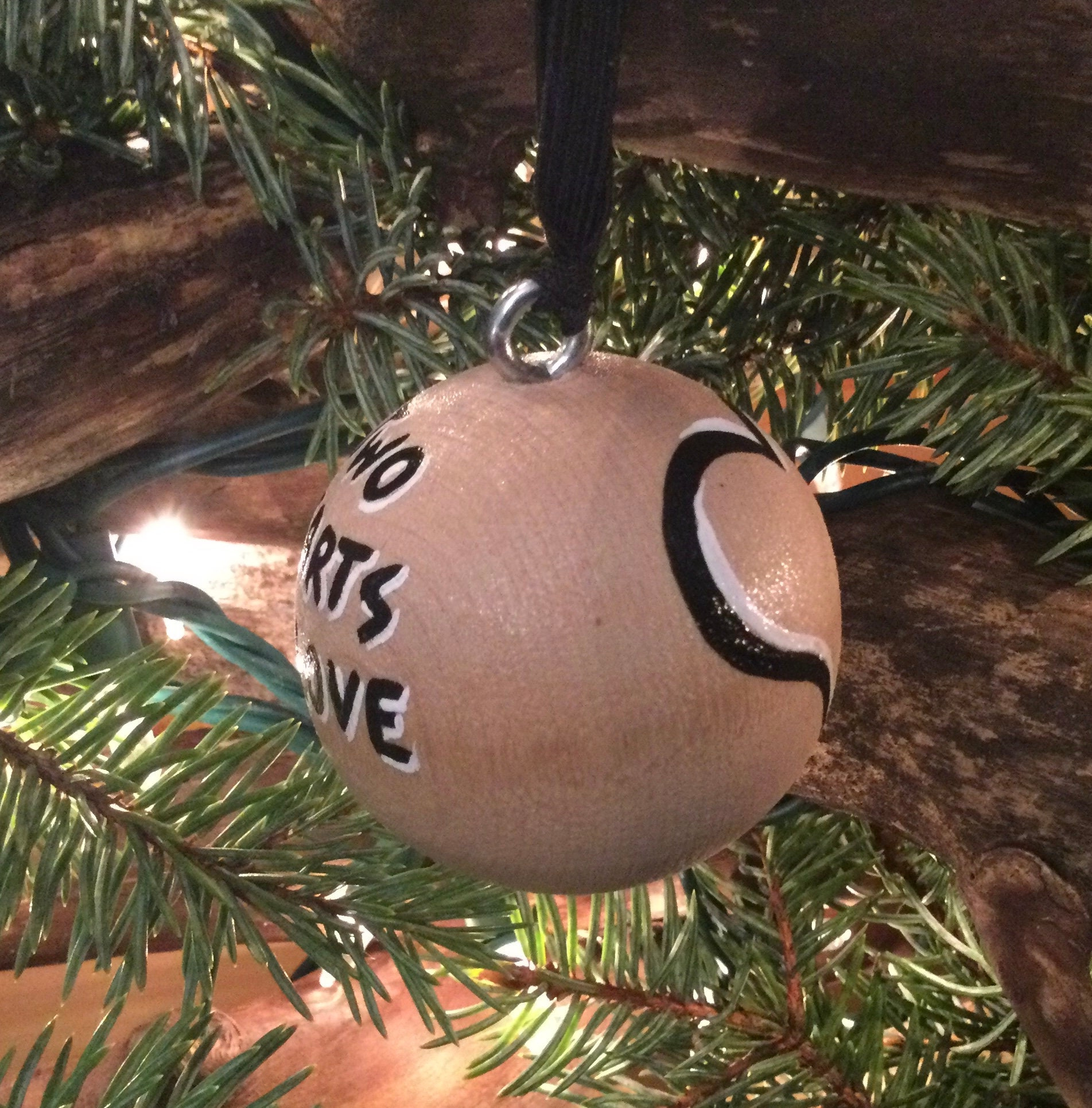 Personalized Couples Ornament, Hand Painted Wooden Heart Love Ornament 2 - MeasureMason Personalized Couples Ornament, Hand Painted Wooden Heart Love Ornament 2