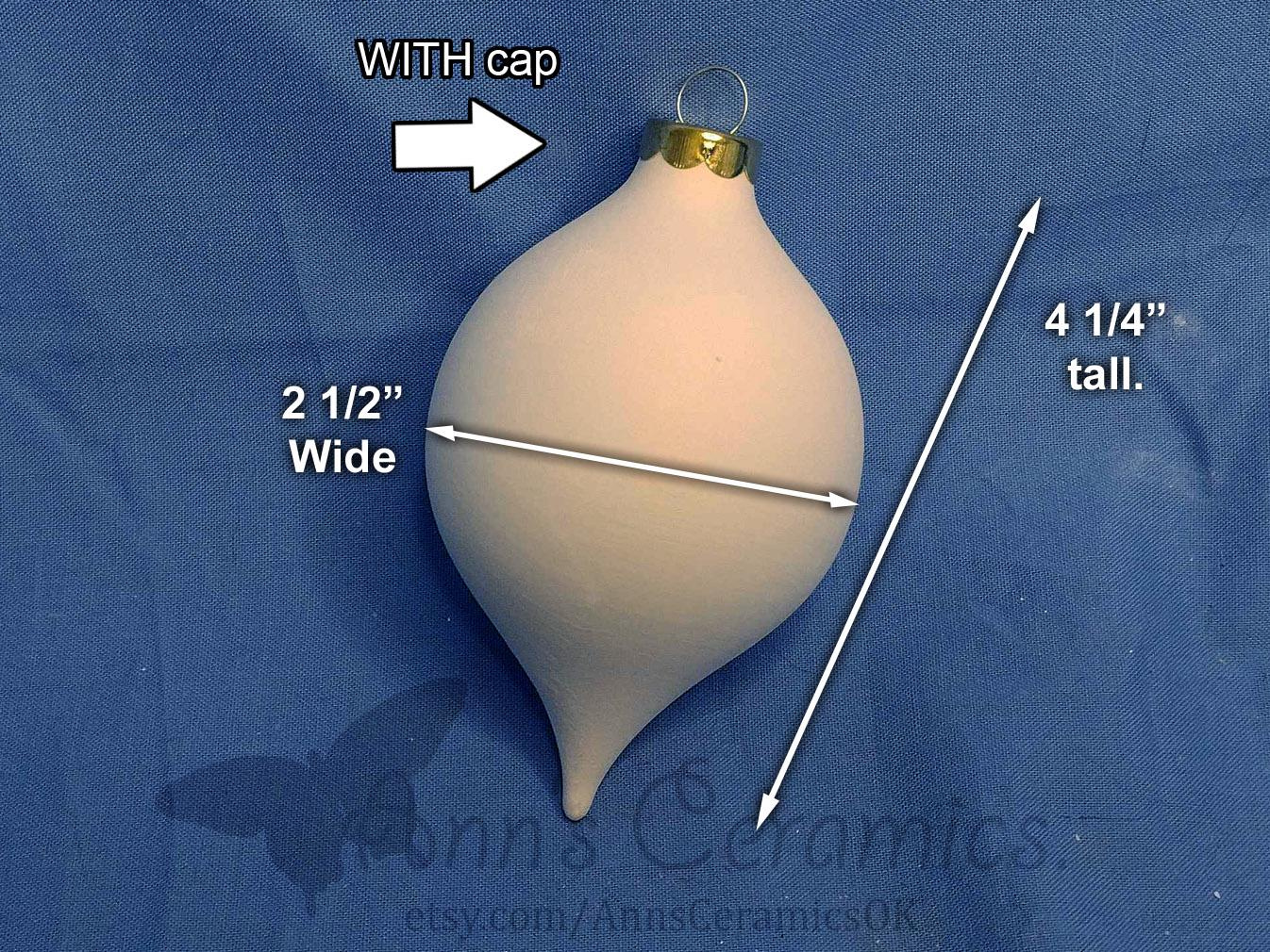 Unpainted Ceramic Teardrop Ornament, Paint Your Own Christmas Tree Ornament 3 - MeasureMason Unpainted Ceramic Teardrop Ornament, Paint Your Own Christmas Tree Ornament 3