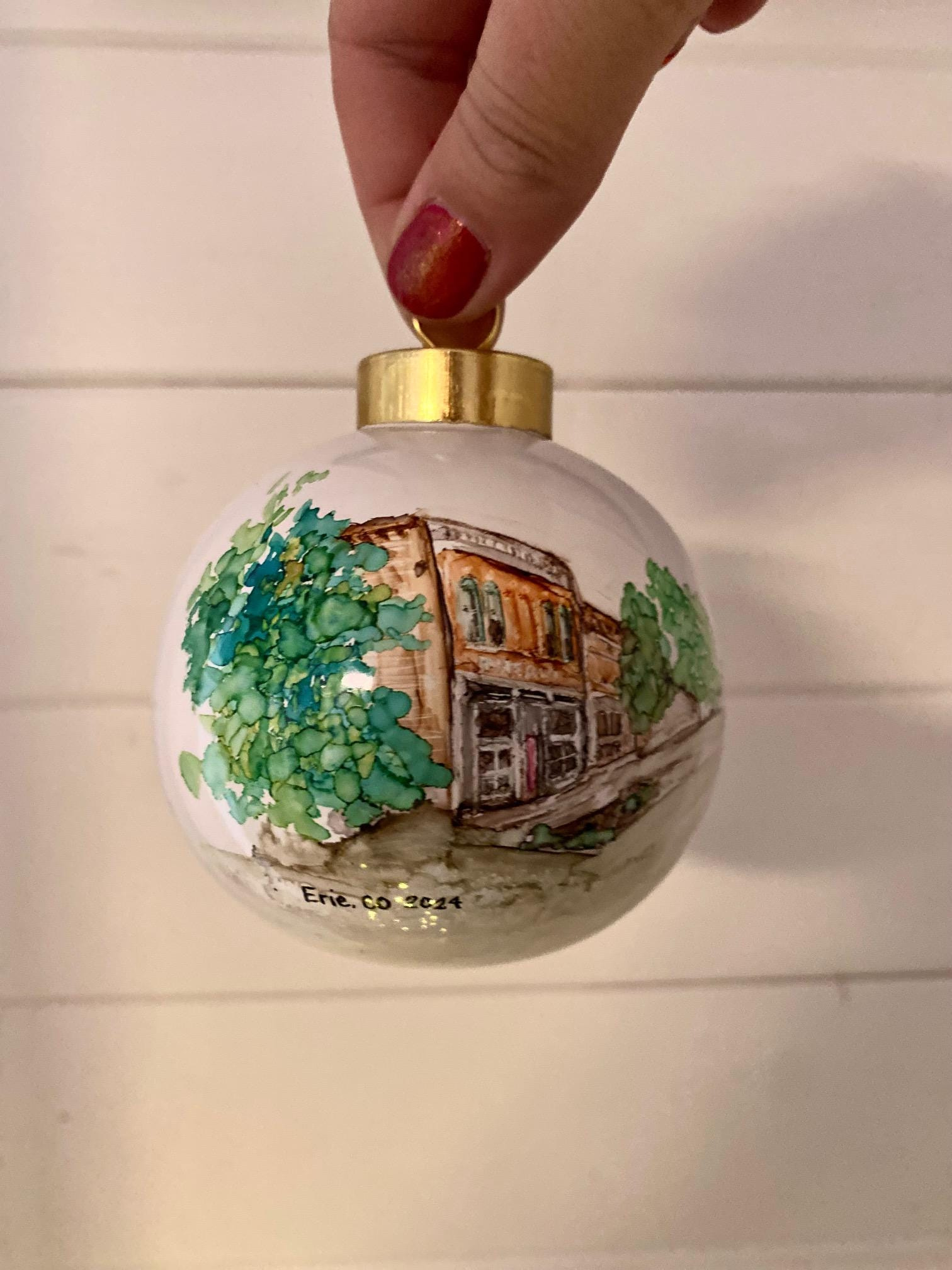 Custom Hand Painted Ornament, Personalized Ceramic Keepsake for Christmas or Special Memories 2 - MeasureMason Custom Hand Painted Ornament, Personalized Ceramic Keepsake for Christmas or Special Memories 2