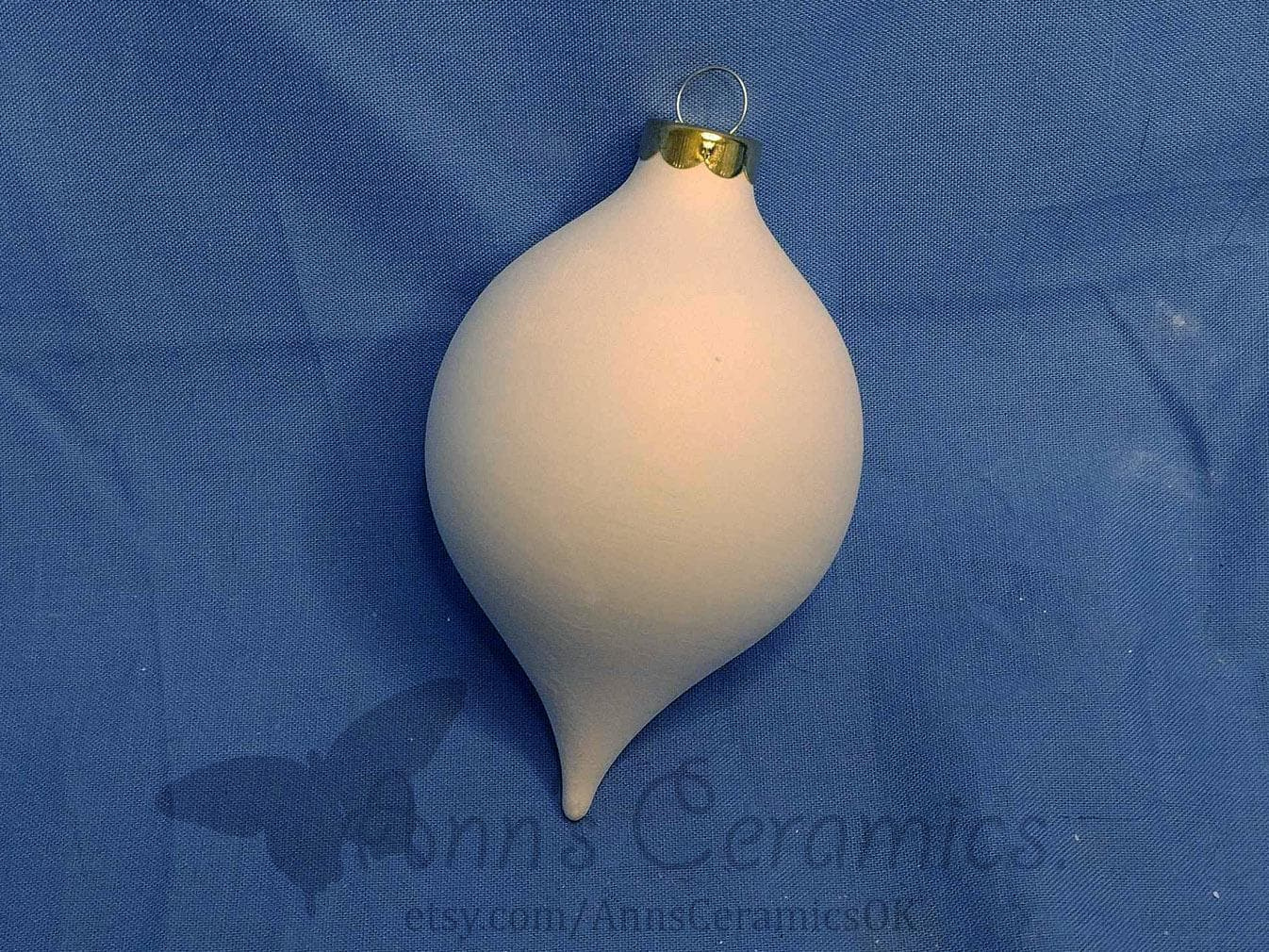 Unpainted Ceramic Teardrop Ornament, Paint Your Own Christmas Tree Ornament 2 - MeasureMason Unpainted Ceramic Teardrop Ornament, Paint Your Own Christmas Tree Ornament 2