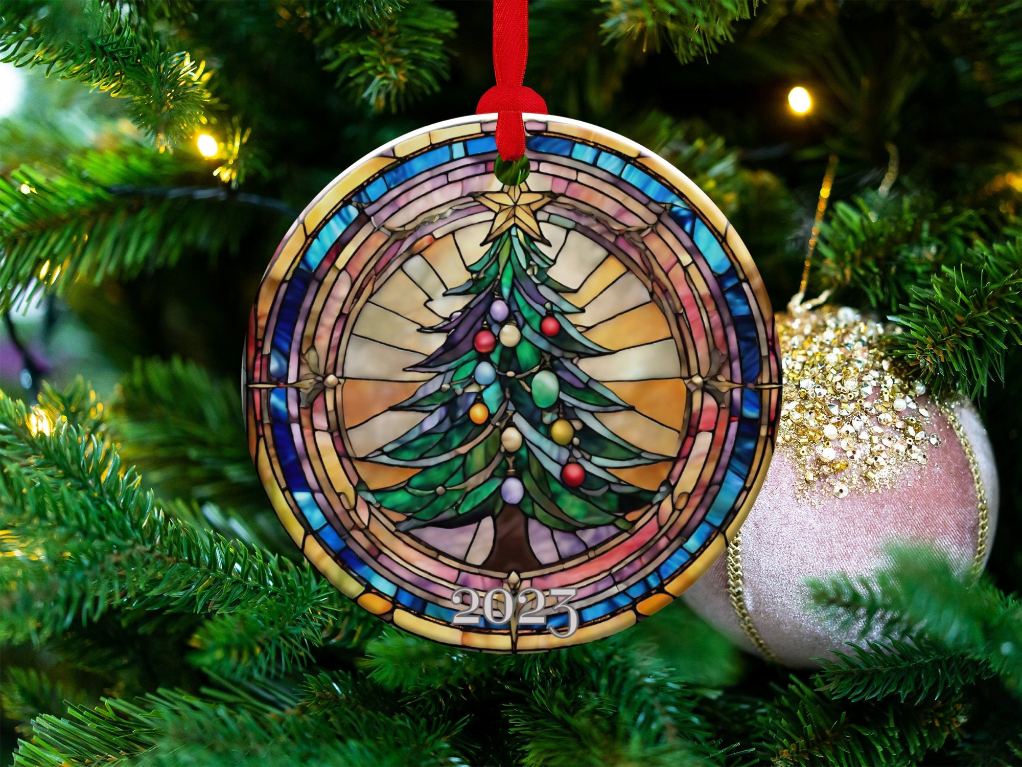 Christmas Tree Ceramic Ornament, Holiday Keepsake Decoration, Gift Exchange Idea 4 - MeasureMason Christmas Tree Ceramic Ornament, Holiday Keepsake Decoration, Gift Exchange Idea 4