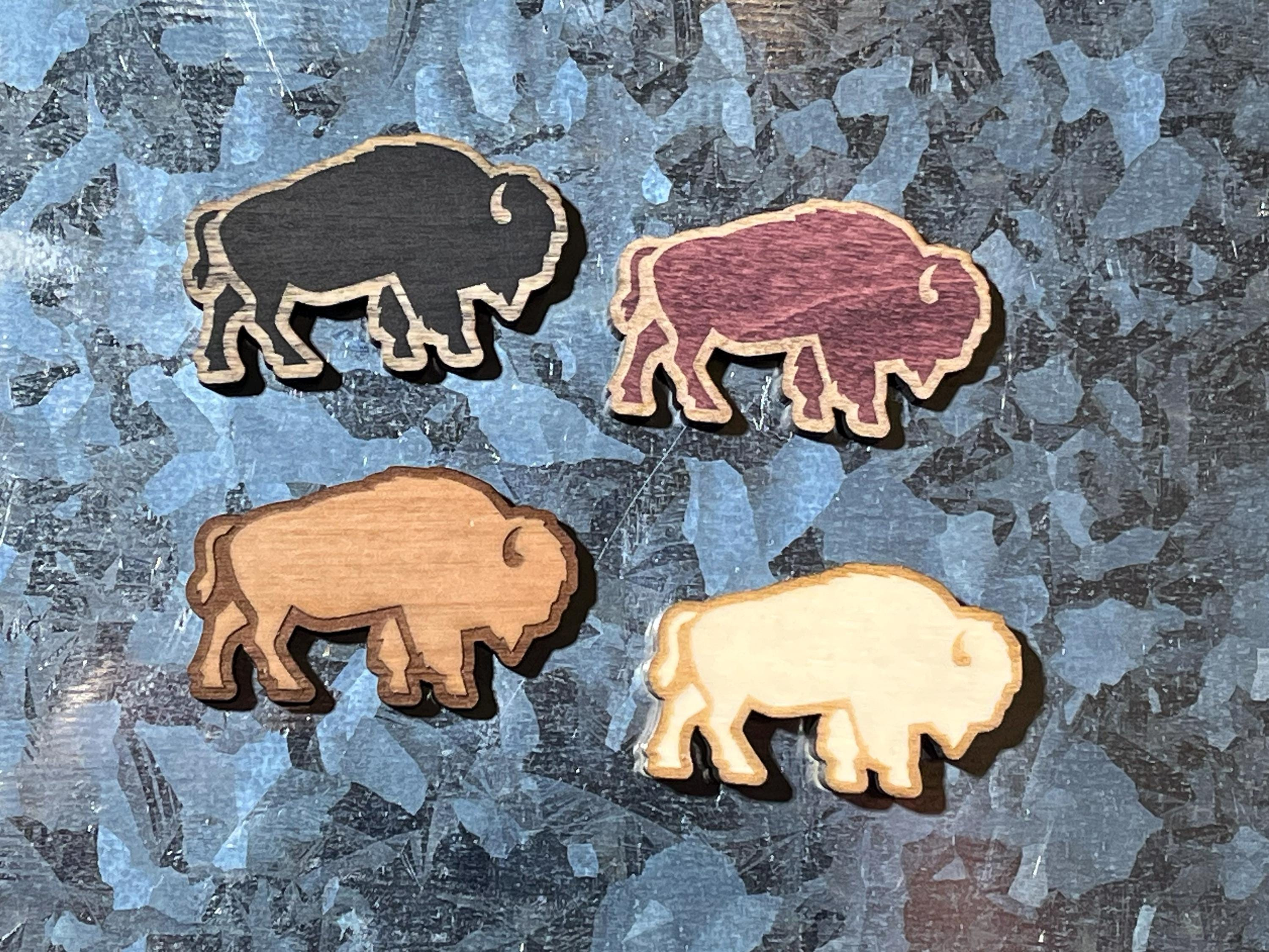 American Bison Wood Magnet, Laser Cut Buffalo Refrigerator Decor American Bison Wood Magnet, Laser Cut Buffalo Refrigerator Decor