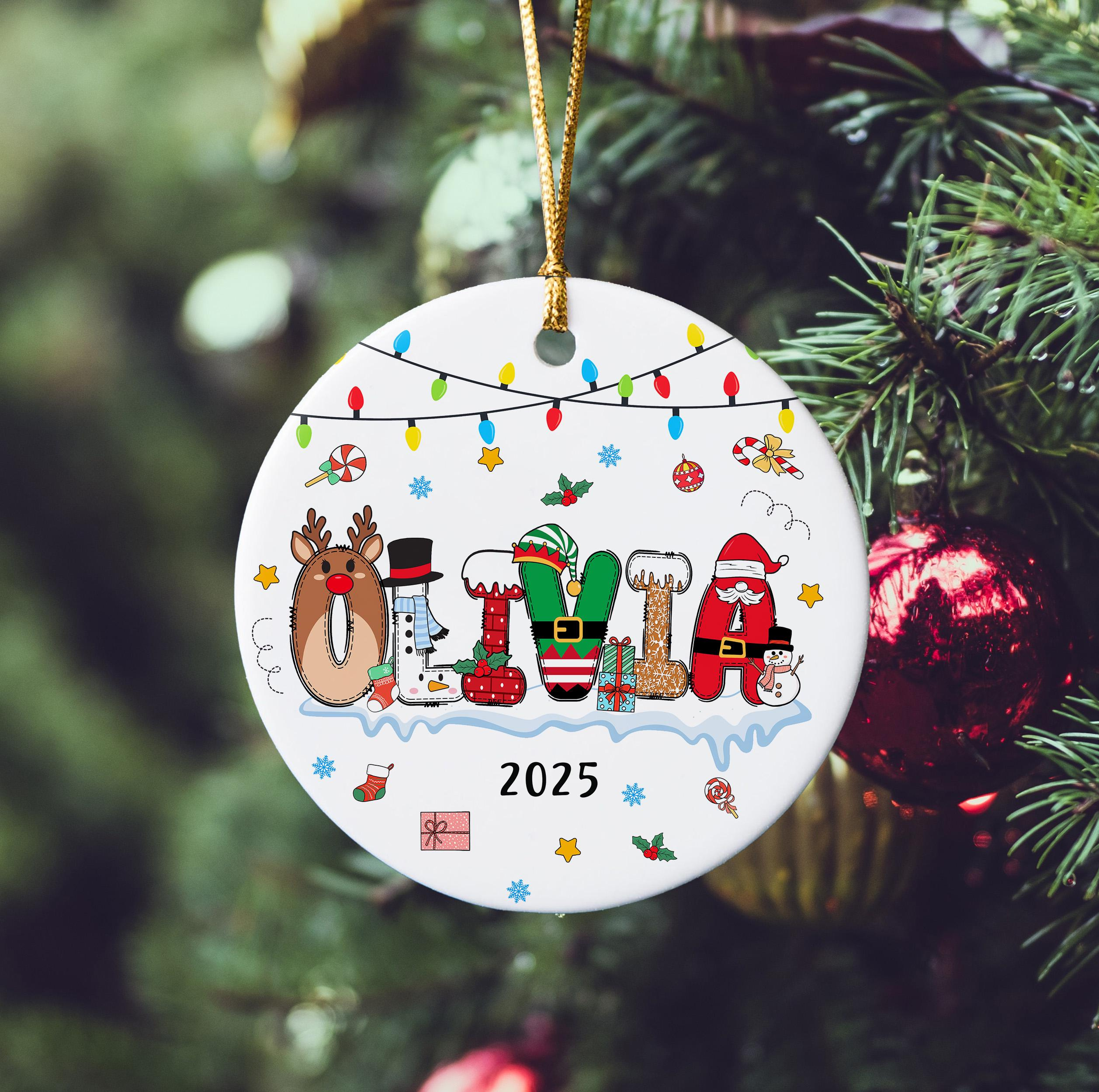 Personalized Letter Name Ornament, Initial Christmas Ornament 2026 Family Keepsake 4 - MeasureMason Personalized Letter Name Ornament, Initial Christmas Ornament 2026 Family Keepsake 4