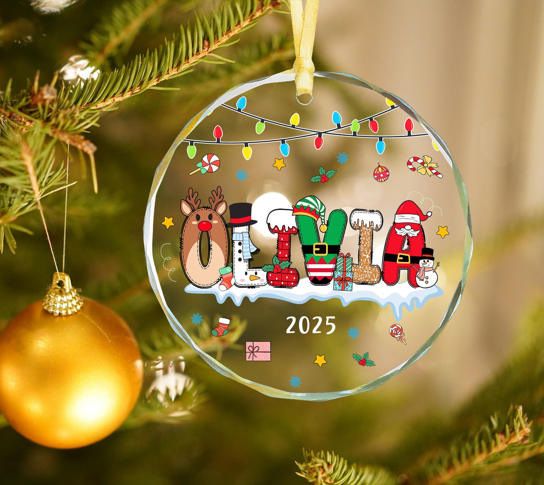 Personalized Letter Name Ornament, Initial Christmas Ornament 2026 Family Keepsake 1 - MeasureMason Personalized Letter Name Ornament, Initial Christmas Ornament 2026 Family Keepsake 1