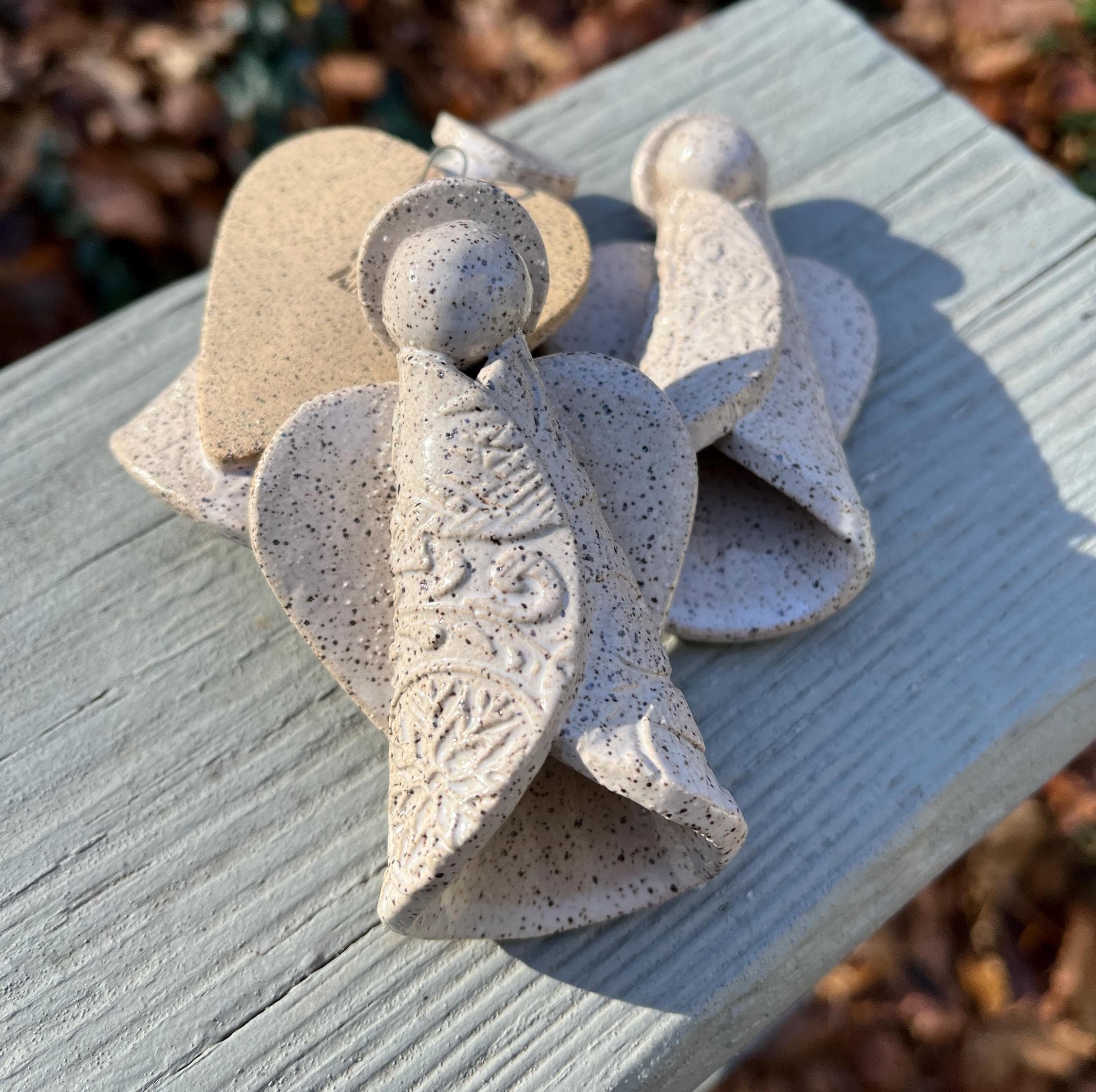 Ceramic Angel Ornament, Rustic Christmas Tree Ornament Ceramic Angel Ornament, Rustic Christmas Tree Ornament