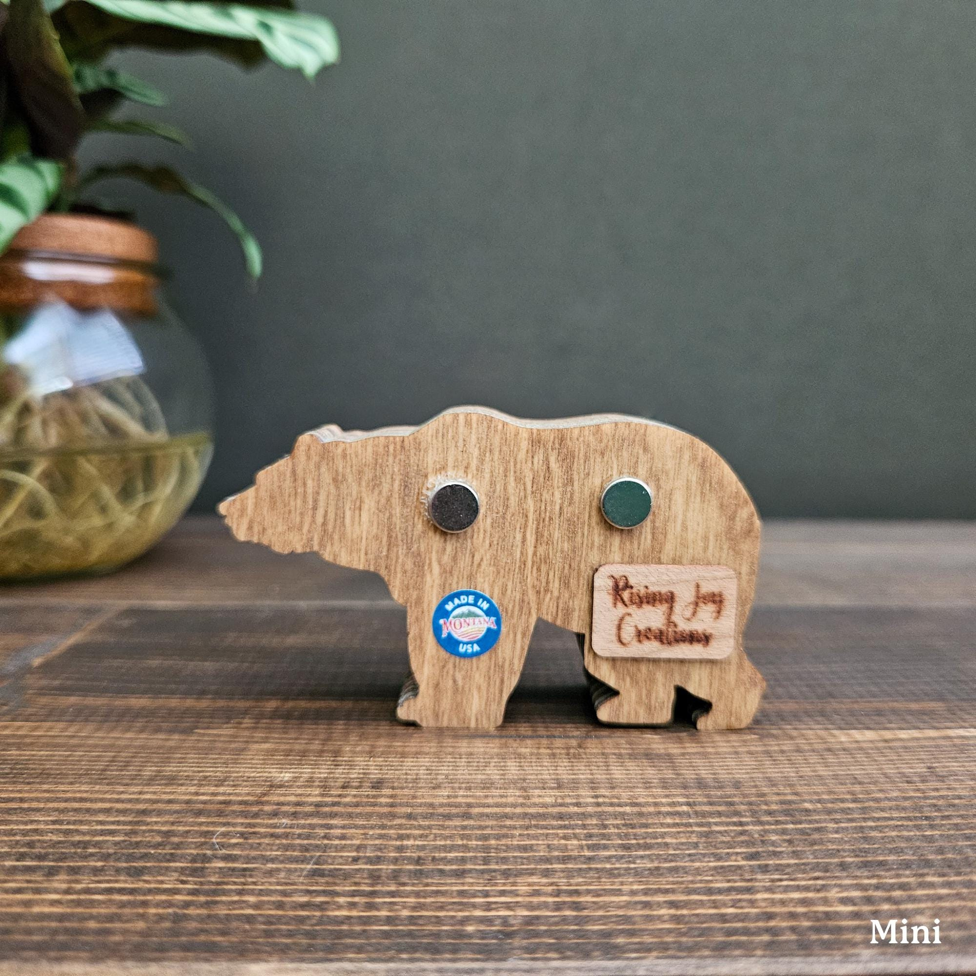 Bear Wood Magnet, 3D Layered Animal Fridge Decor for Cabin and Nature Lovers 4 - MeasureMason Bear Wood Magnet, 3D Layered Animal Fridge Decor for Cabin and Nature Lovers 4