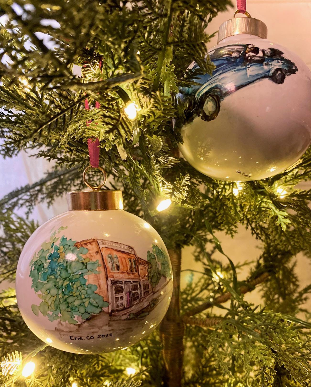 Custom Hand Painted Ornament, Personalized Ceramic Keepsake for Christmas or Special Memories 1 - MeasureMason Custom Hand Painted Ornament, Personalized Ceramic Keepsake for Christmas or Special Memories 1
