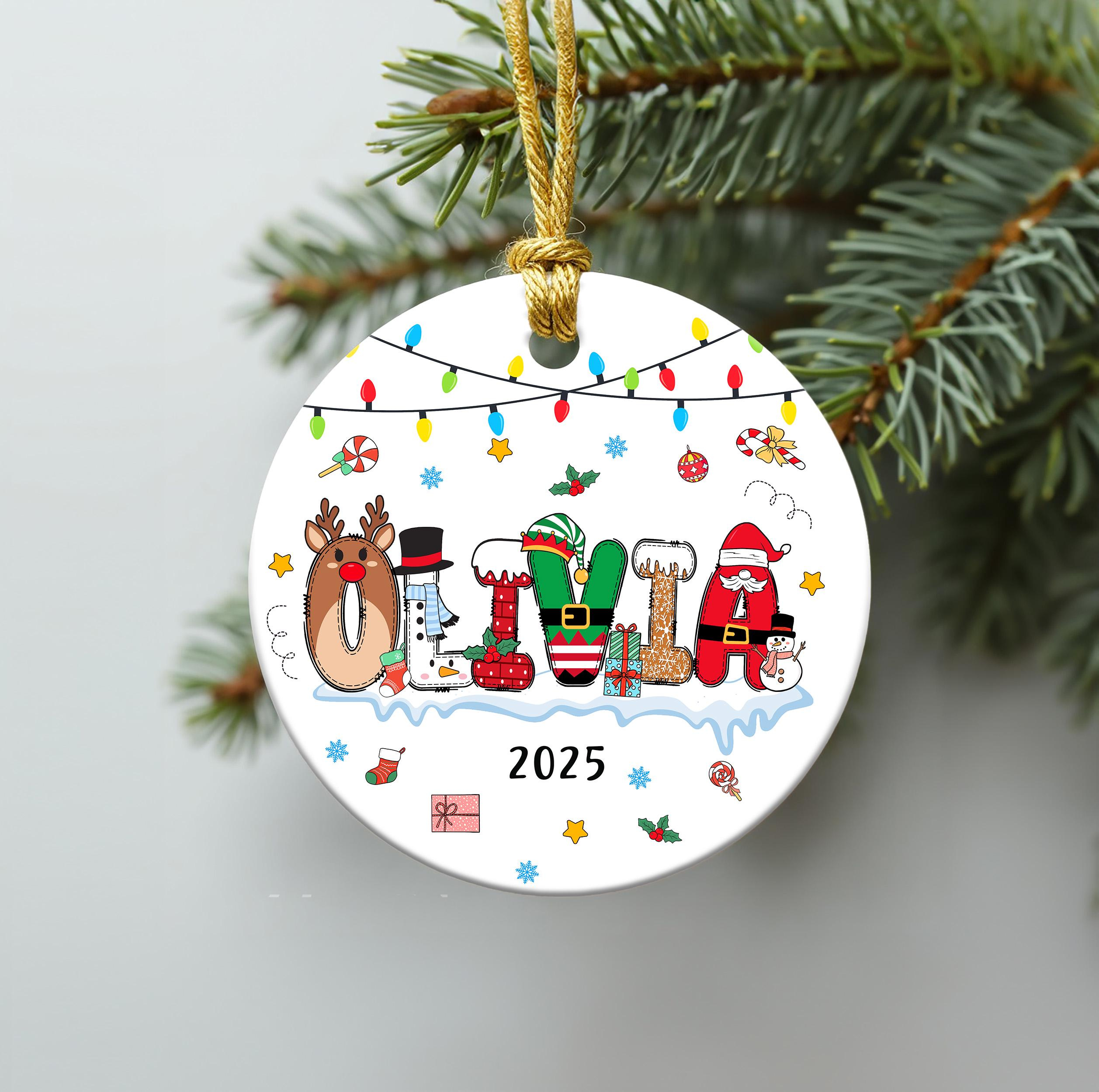 Personalized Letter Name Ornament, Initial Christmas Ornament 2026 Family Keepsake 3 - MeasureMason Personalized Letter Name Ornament, Initial Christmas Ornament 2026 Family Keepsake 3