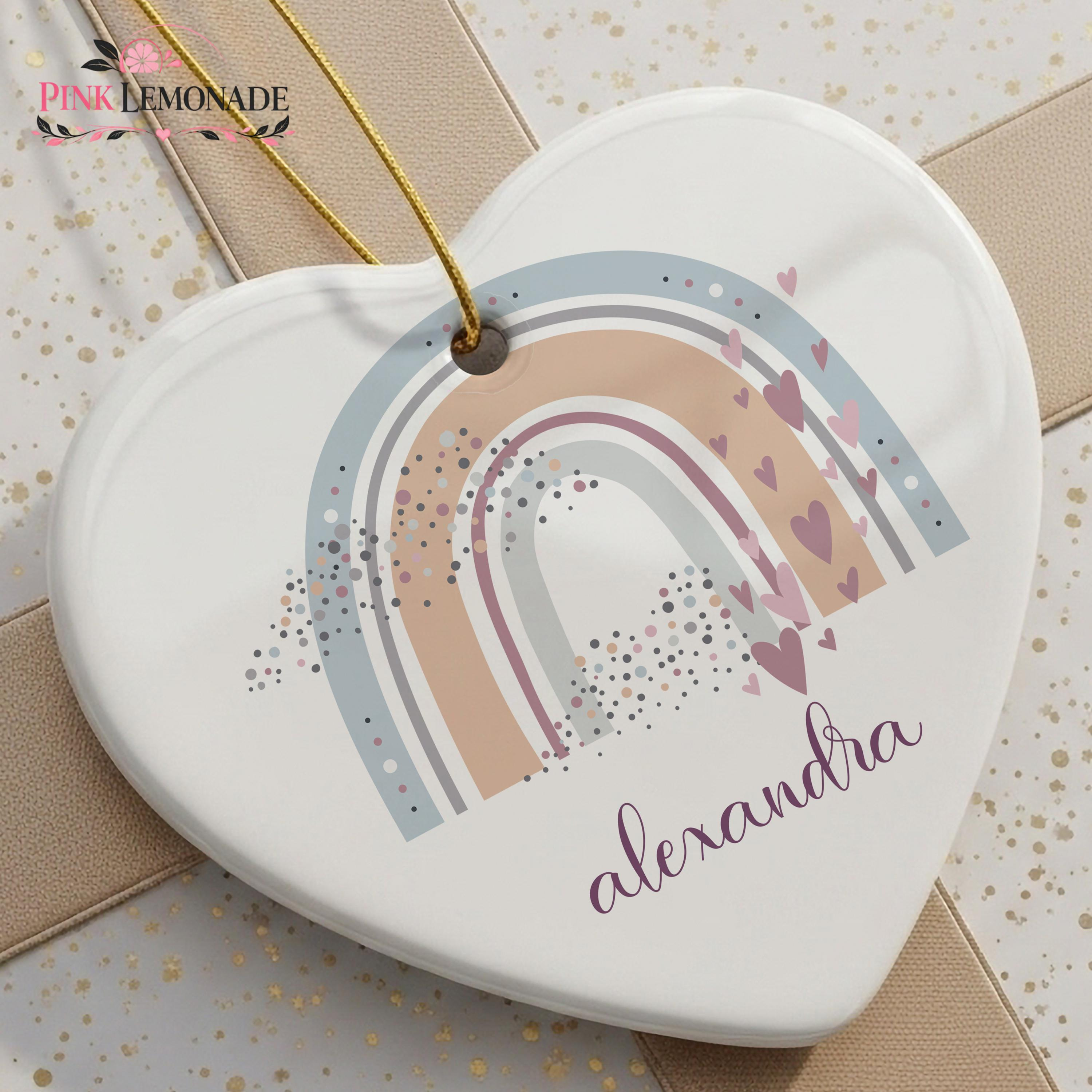 Personalized Heart Ornament with Custom Message, Ceramic Keepsake Gift for Couples