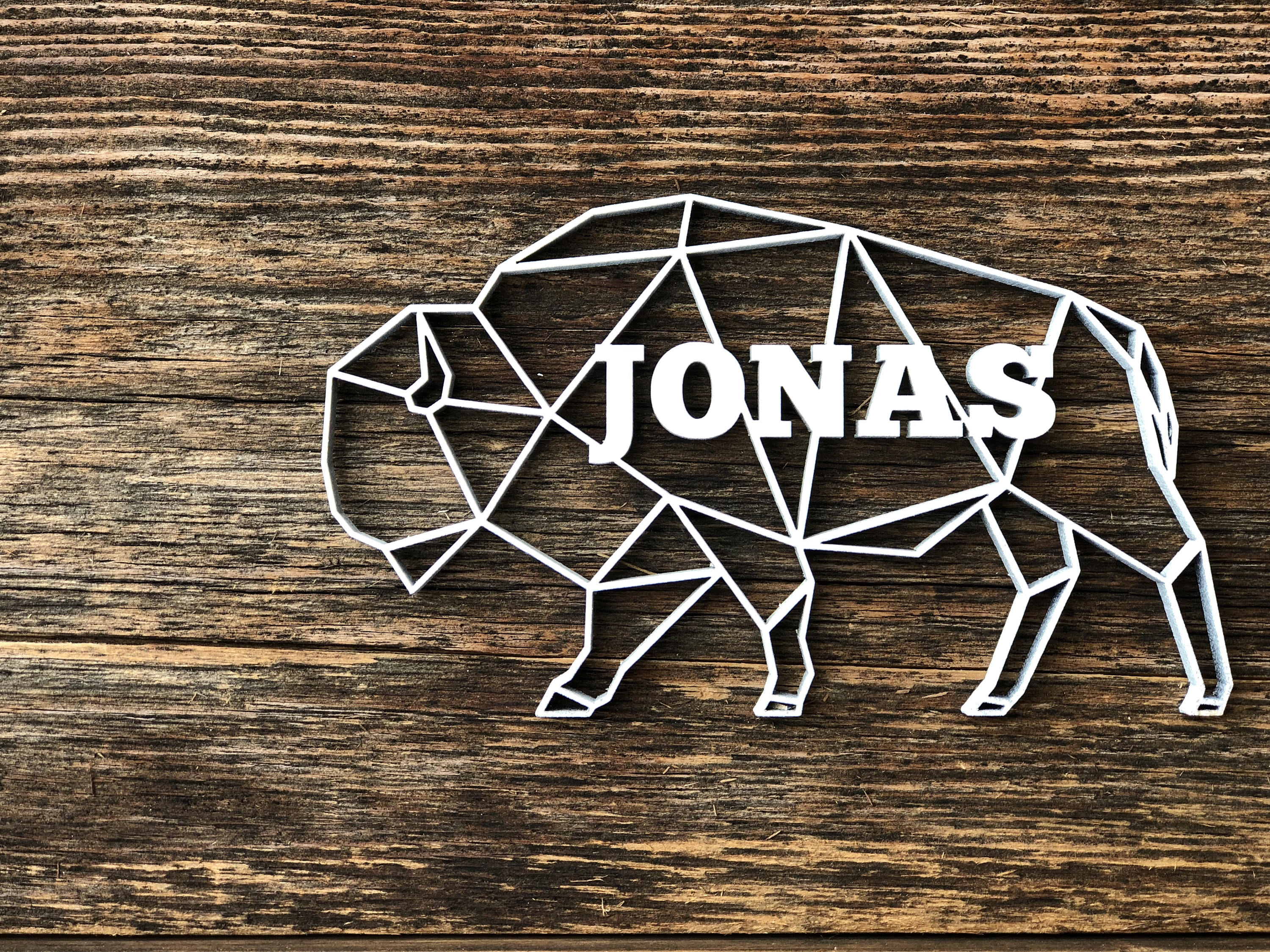 Personalized Bear Ornament for Christmas, Custom Geometric Animal Ornament 4 - MeasureMason Personalized Bear Ornament for Christmas, Custom Geometric Animal Ornament 4