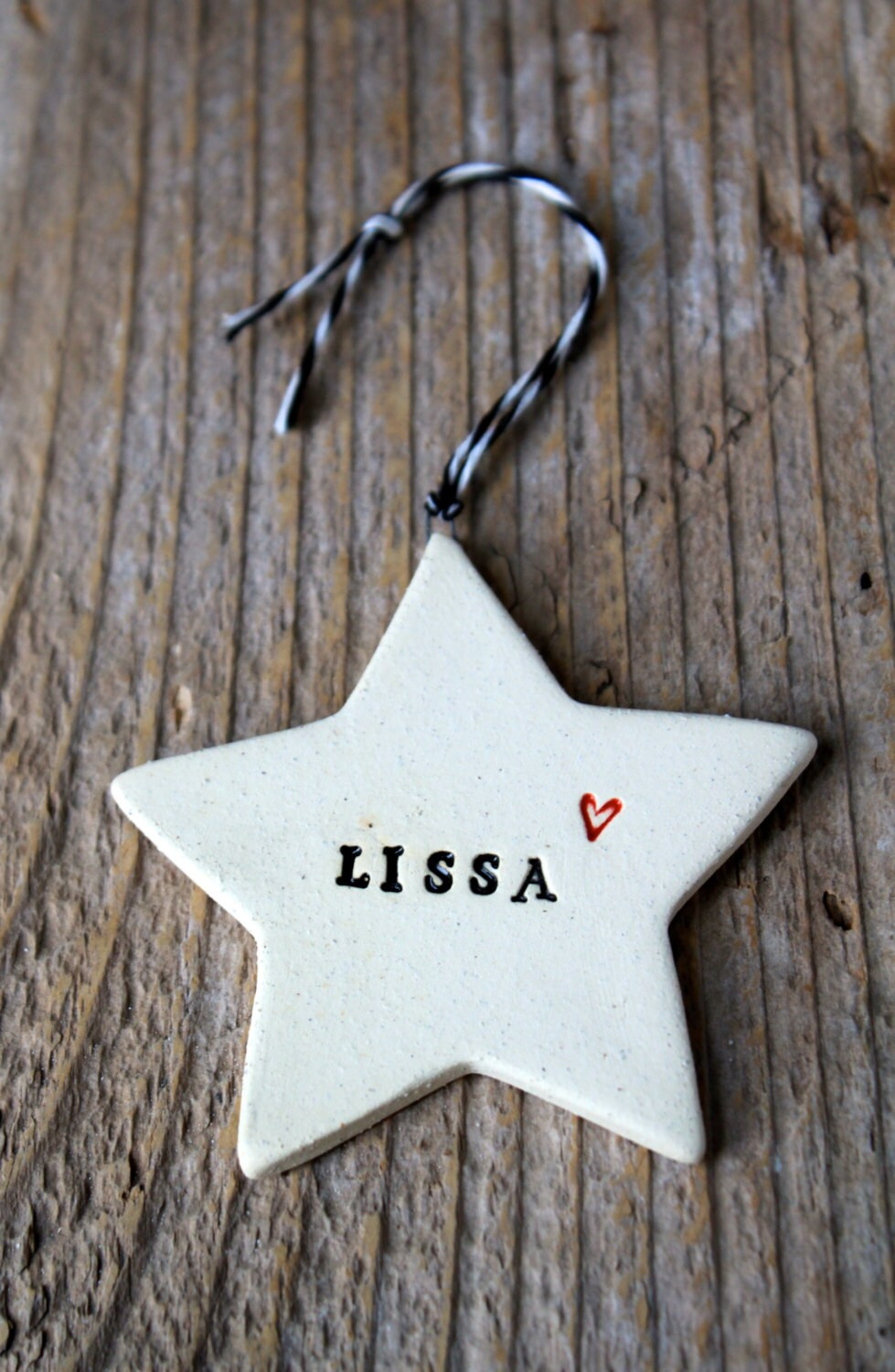 Personalized Star Pottery Ornament, Custom Christmas Tree Keepsake 3 - MeasureMason Personalized Star Pottery Ornament, Custom Christmas Tree Keepsake 3