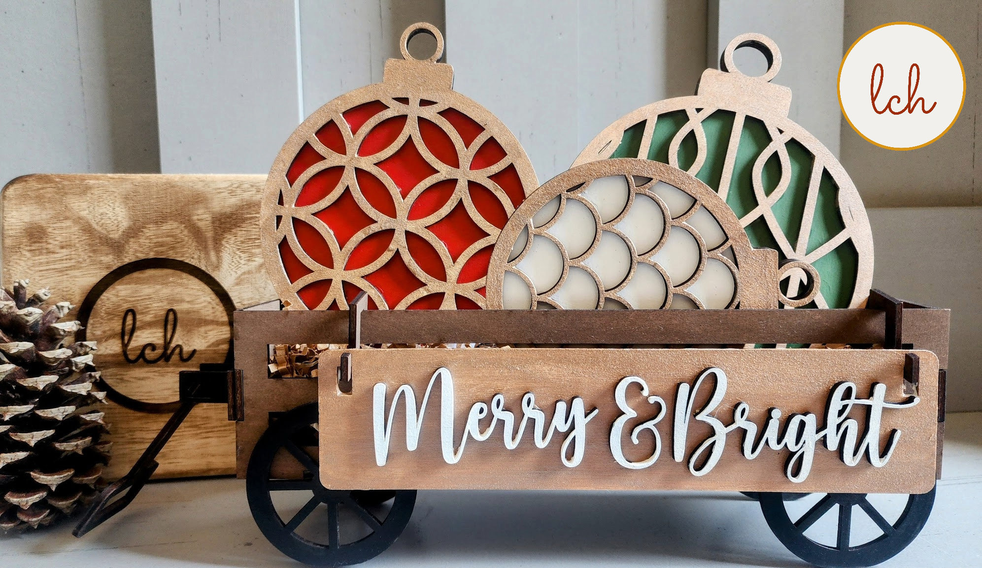 Laser-Cut Hand-Painted Christmas Ornaments for Holiday Decor