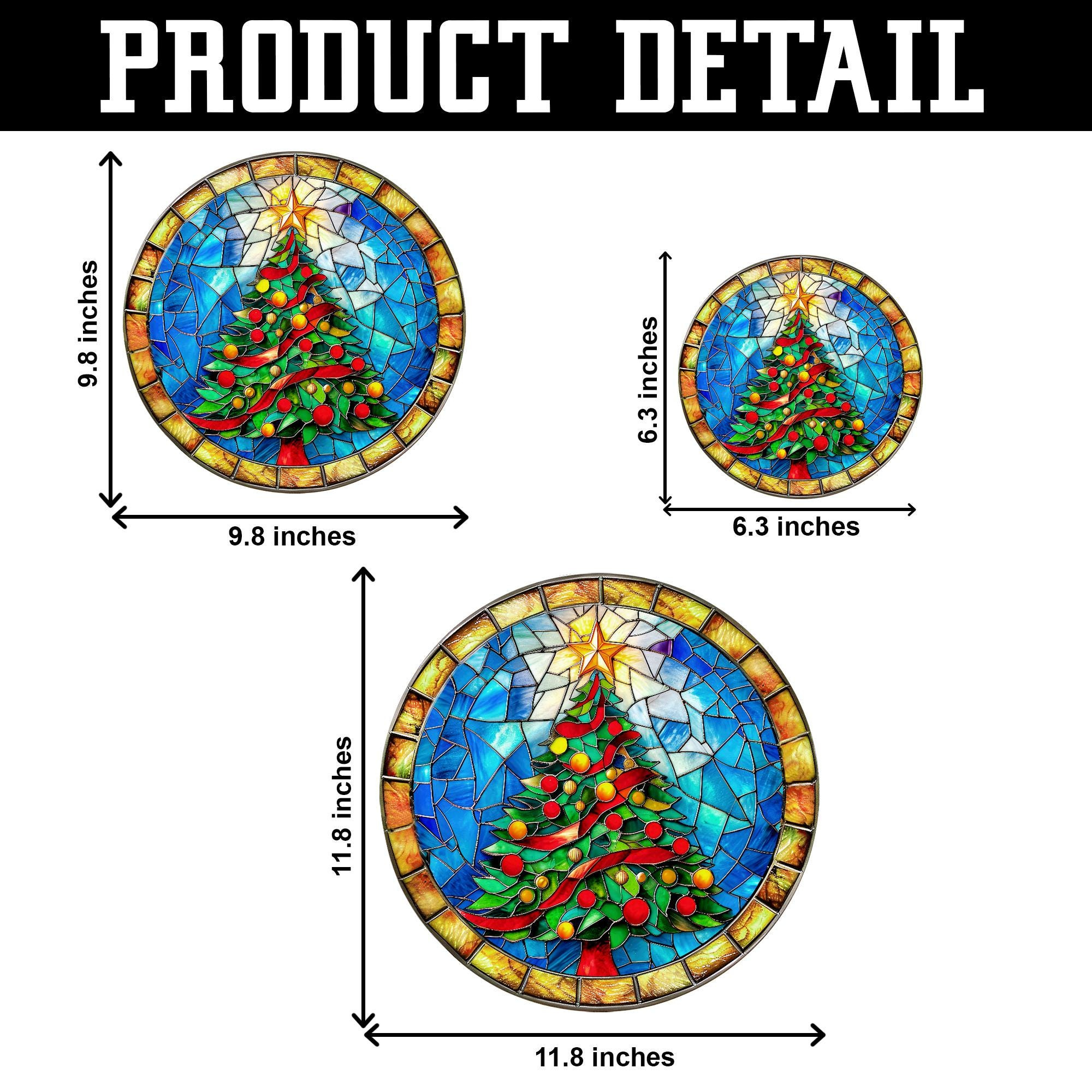 Personalized Christmas Tree Suncatcher Ornament 2026 2 - MeasureMason Personalized Christmas Tree Suncatcher Ornament 2026 2