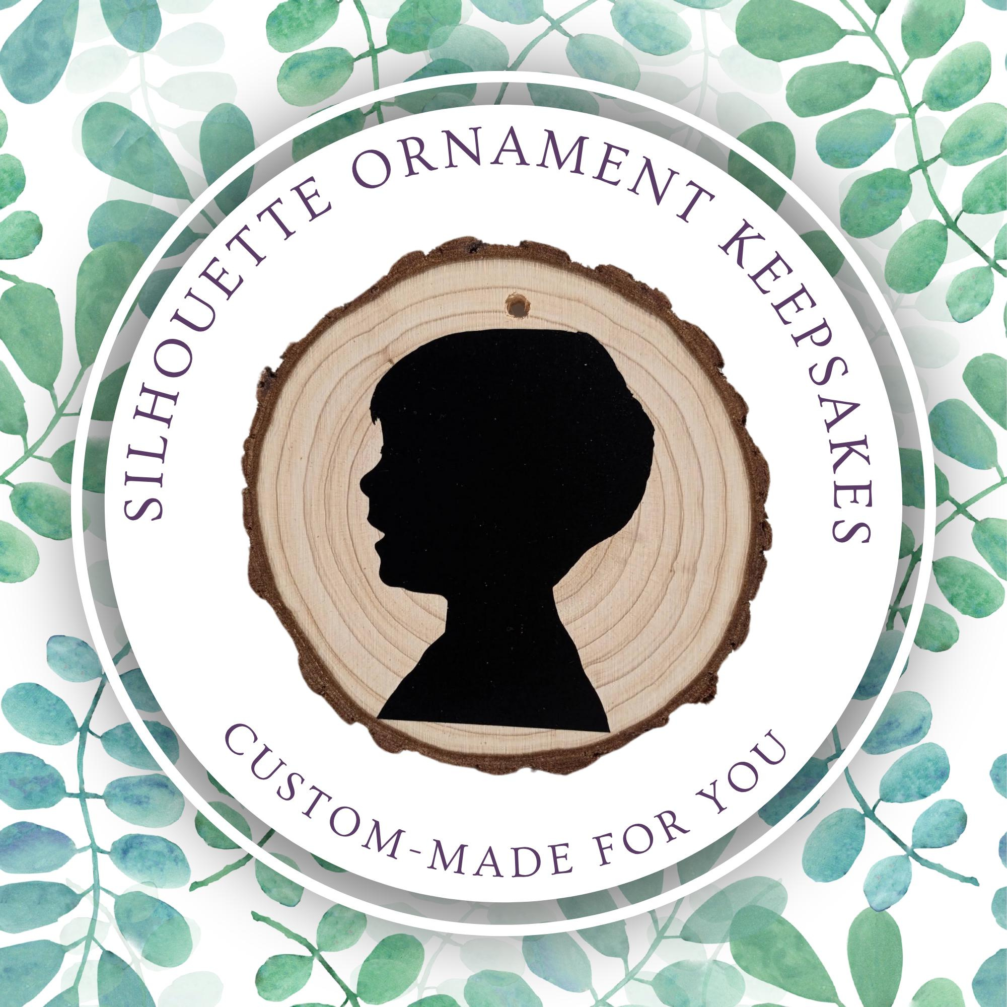 Custom Silhouette Ornament - Personalized Wood Slice Christmas Keepsake for Grandma Mom Custom Silhouette Ornament - Personalized Wood Slice Christmas Keepsake for Grandma Mom