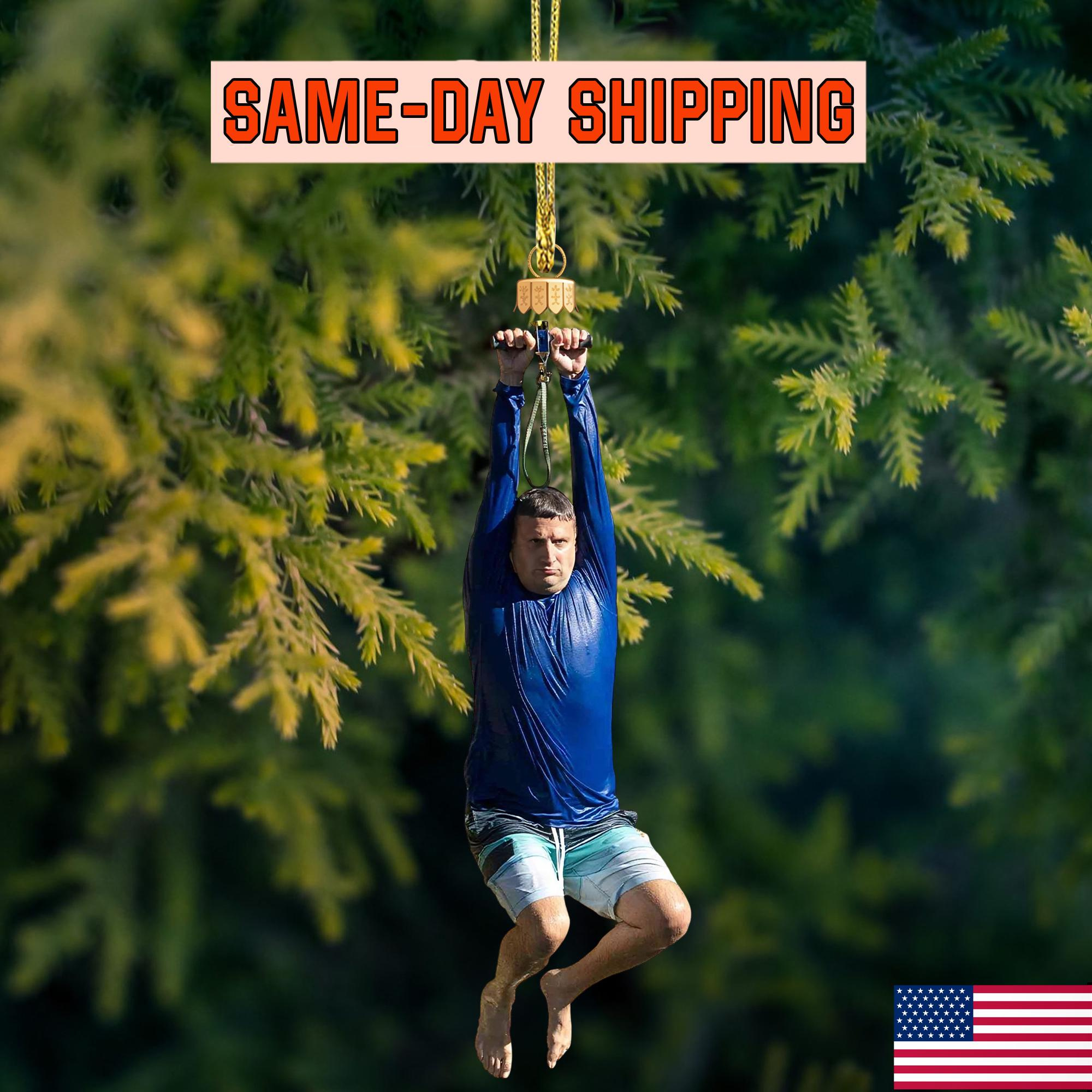 Tim Robinson Zipline Meme Ornament - Funny Acrylic Car Hanging Decor