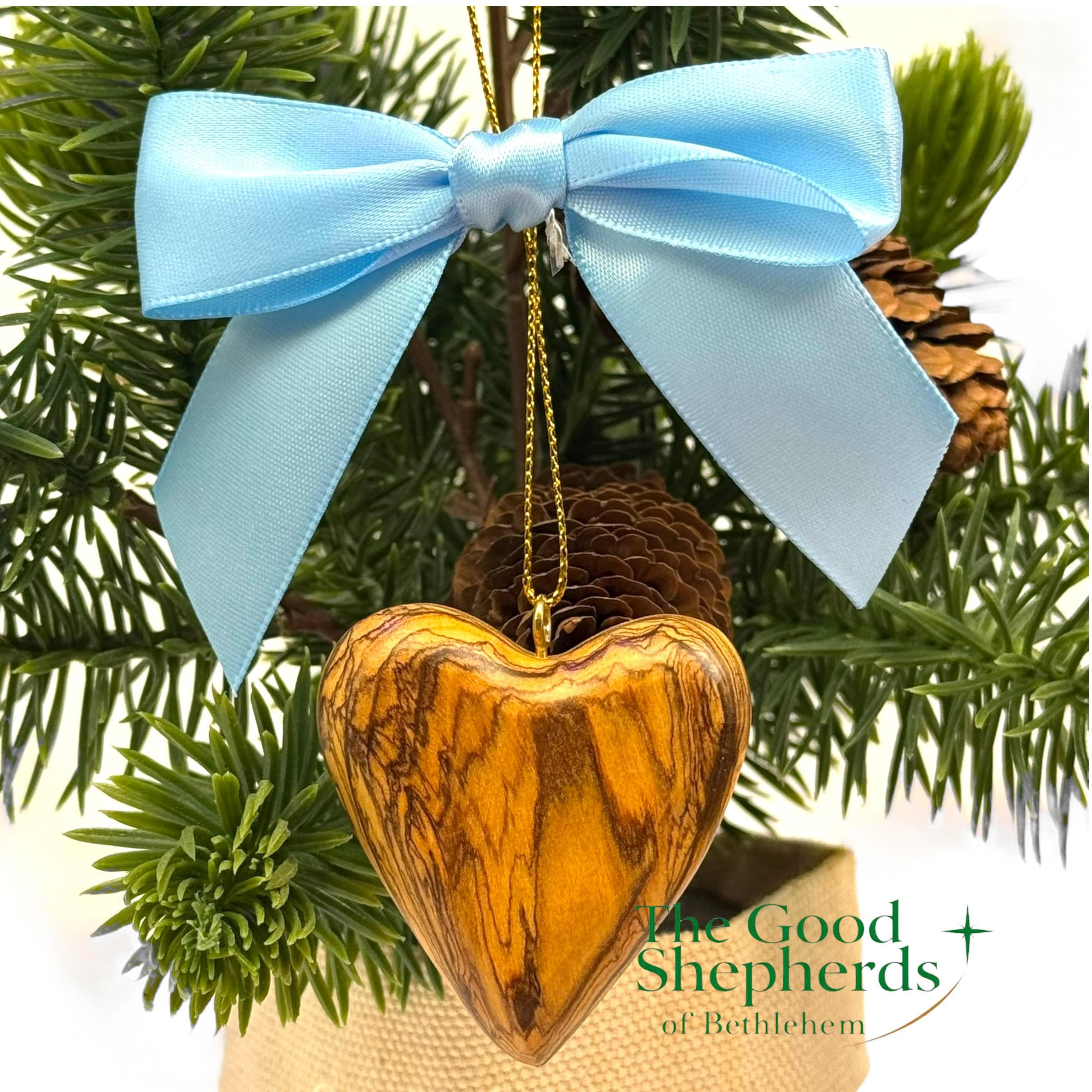Personalized Olive Wood Heart Ornament - Handcrafted in Bethlehem - Christmas & Valentines Gift 4 - MeasureMason Personalized Olive Wood Heart Ornament - Handcrafted in Bethlehem - Christmas & Valentines Gift 4
