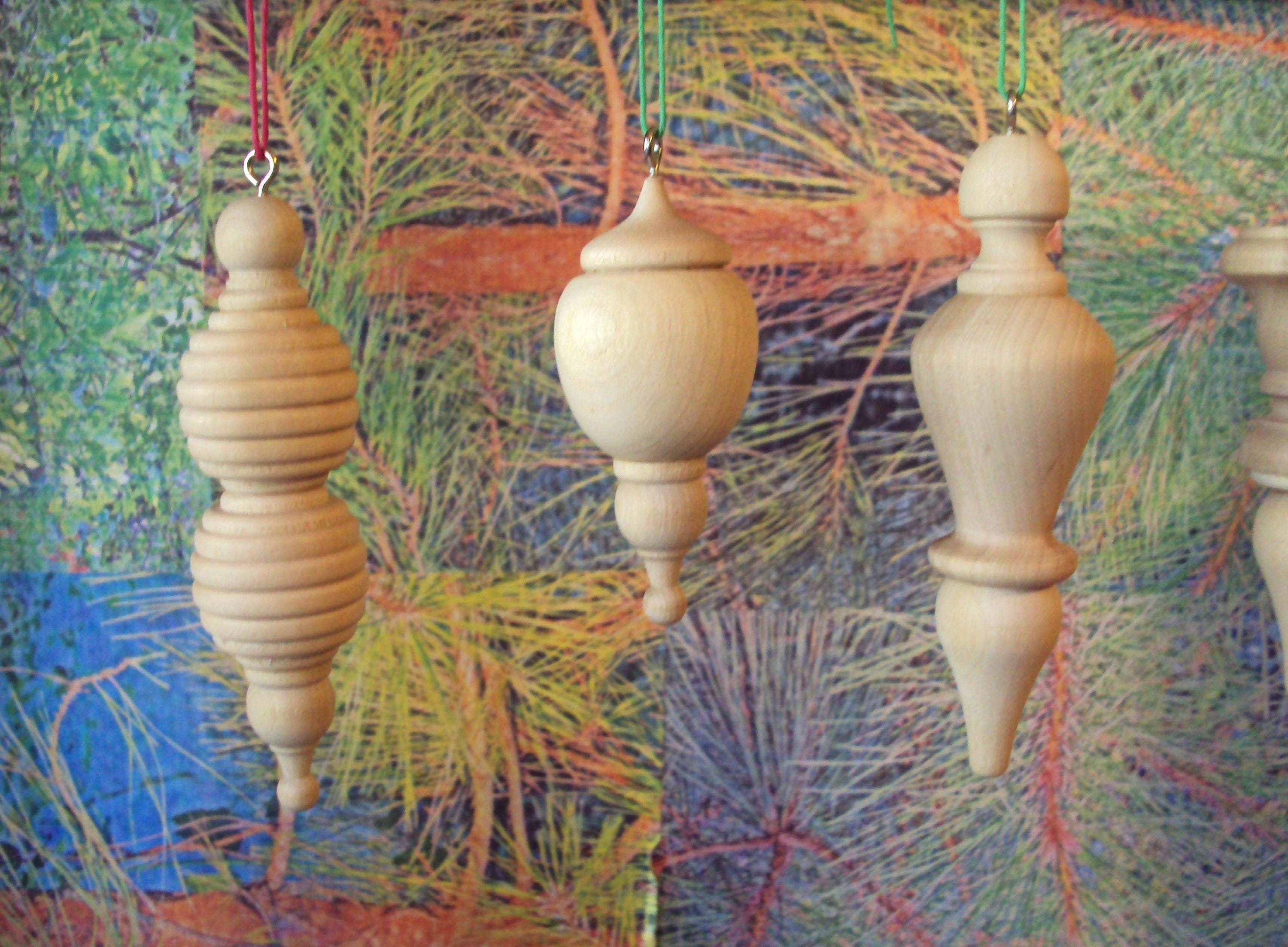 Handmade Wood Turned Unfinished Ornaments Set of 6 Ready to Paint Christmas Craft Supply Painters Gift #3 2 - MeasureMason Handmade Wood Turned Unfinished Ornaments Set of 6 Ready to Paint Christmas Craft Supply Painters Gift #3 2