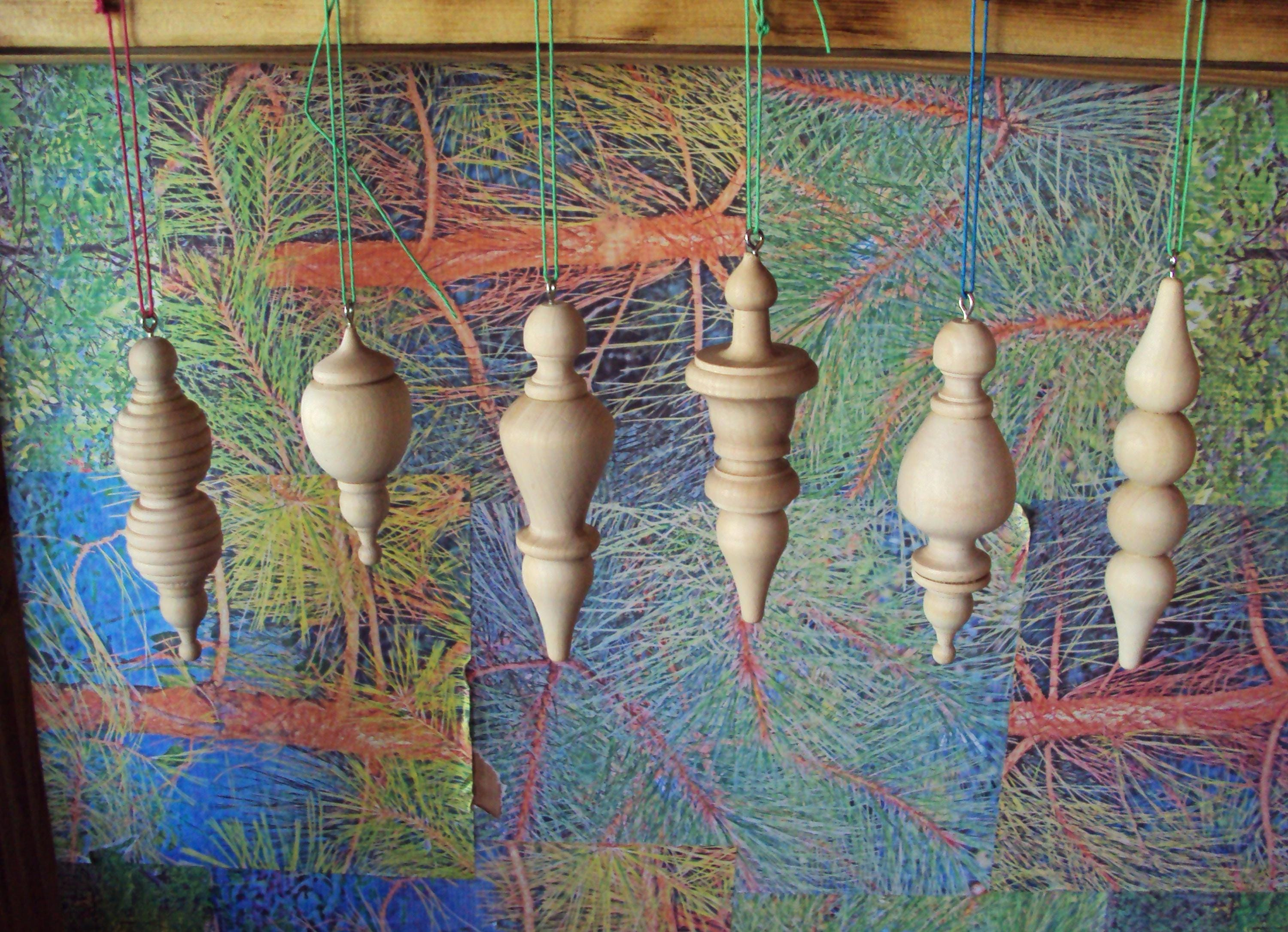 Handmade Wood Turned Unfinished Ornaments Set of 6 Ready to Paint Christmas Craft Supply Painters Gift #3 1 - MeasureMason Handmade Wood Turned Unfinished Ornaments Set of 6 Ready to Paint Christmas Craft Supply Painters Gift #3 1