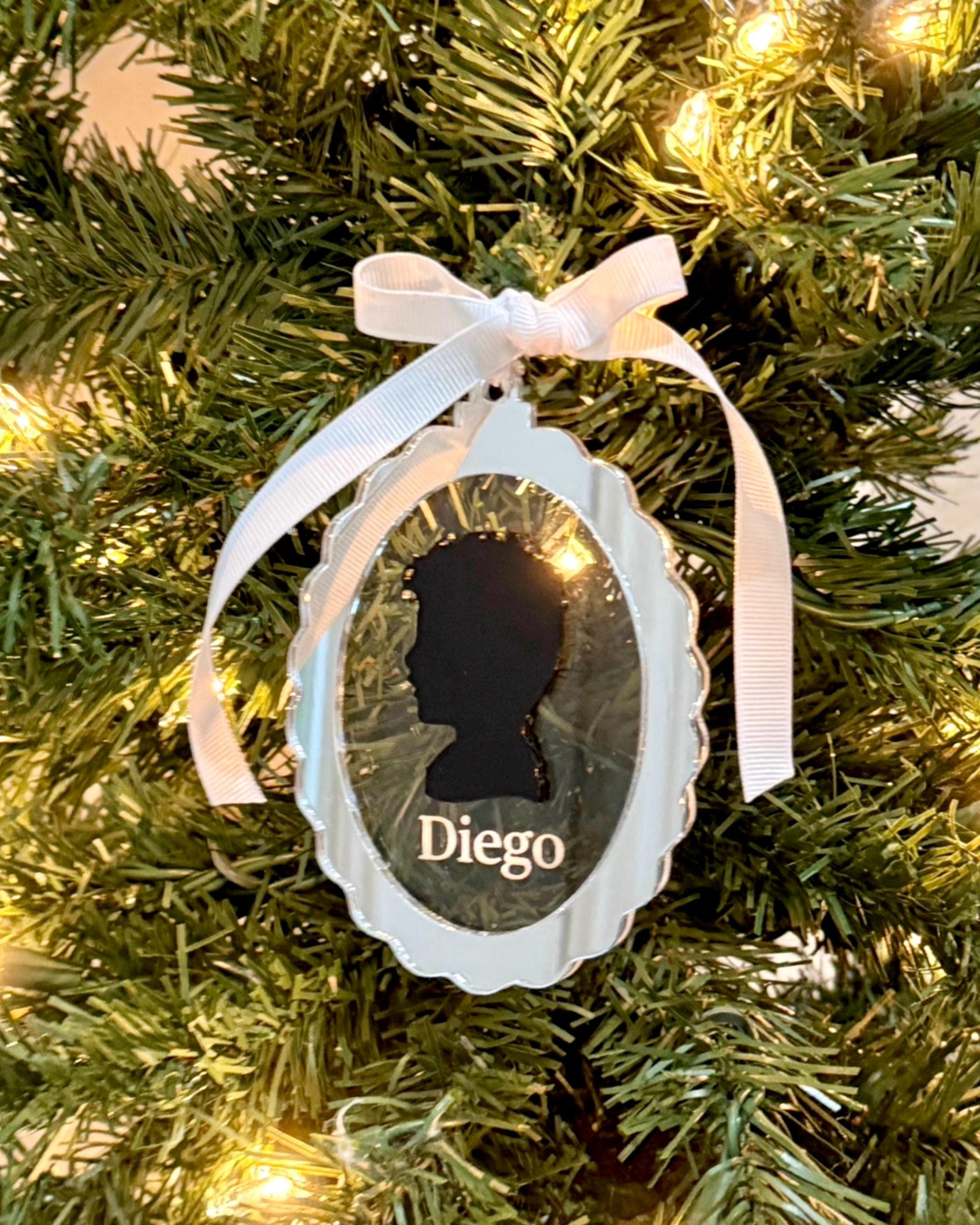 Custom Silhouette Ornament - Personalized Acrylic Photo Ornament - Christmas Family Memorial Gift Custom Silhouette Ornament - Personalized Acrylic Photo Ornament - Christmas Family Memorial Gift