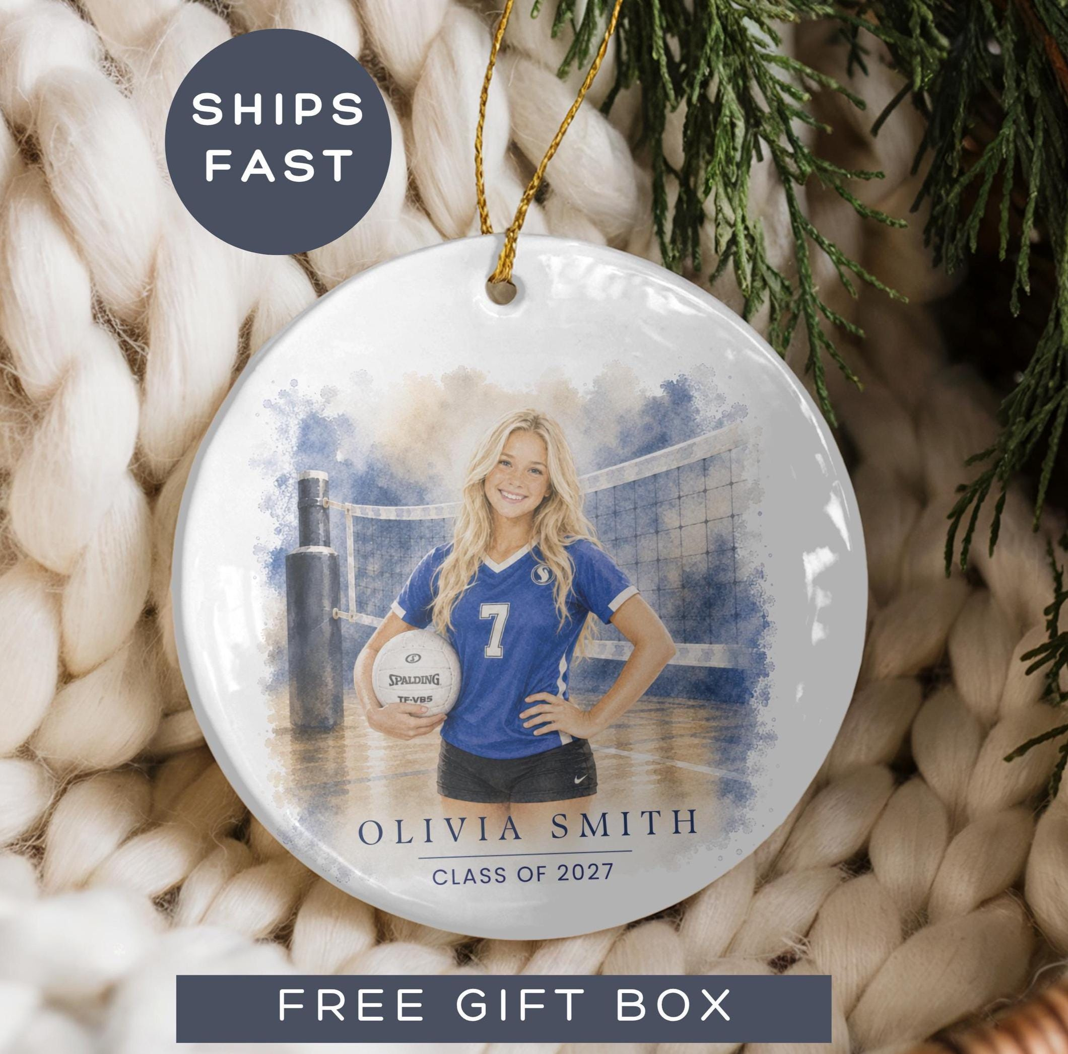 Personalized Volleyball Ornament - Class of 2027 Senior Graduation Keepsake Personalized Volleyball Ornament - Class of 2027 Senior Graduation Keepsake