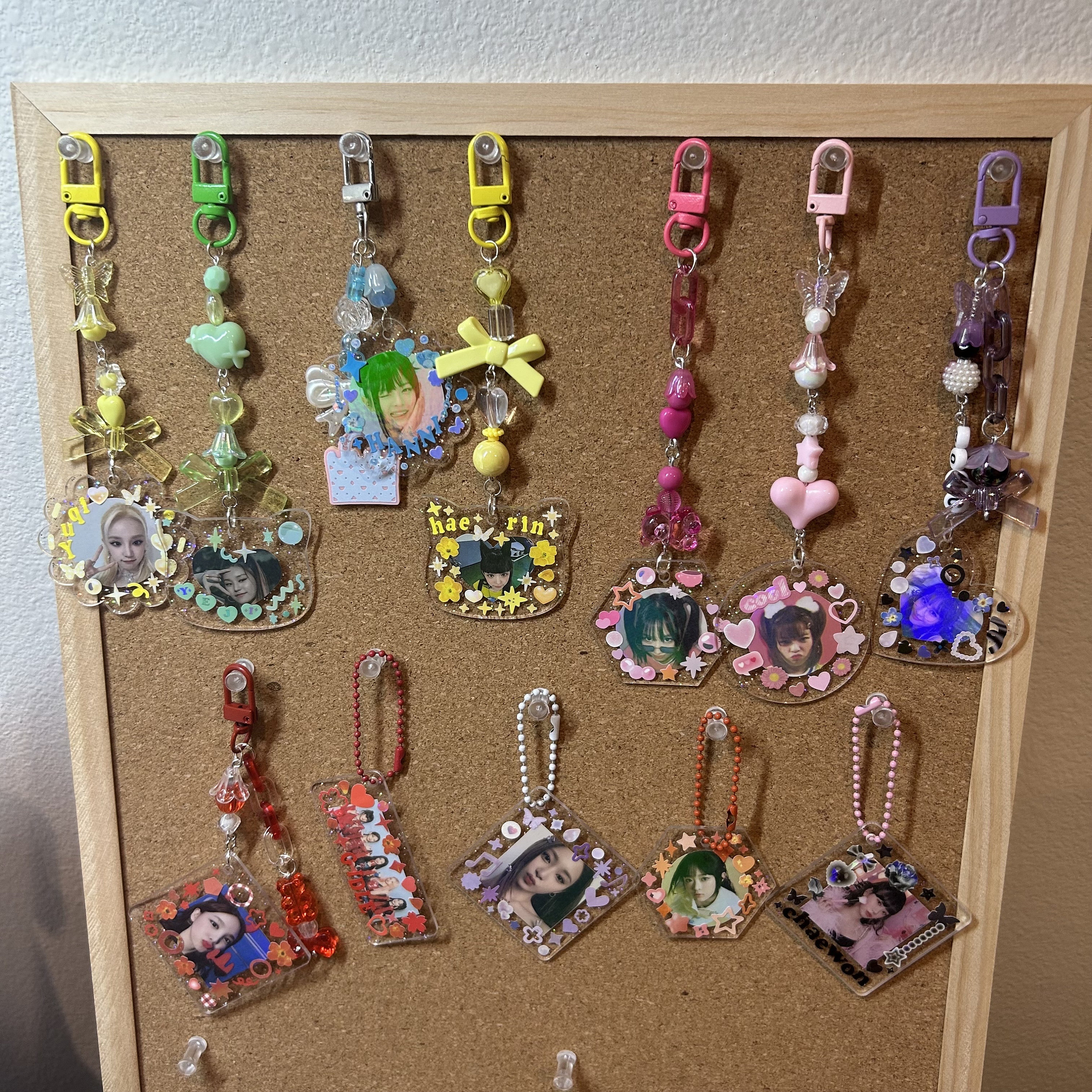 Custom Beaded Photo Keychain - KPOP Anime TV Show Personalized Handmade Fan Gift