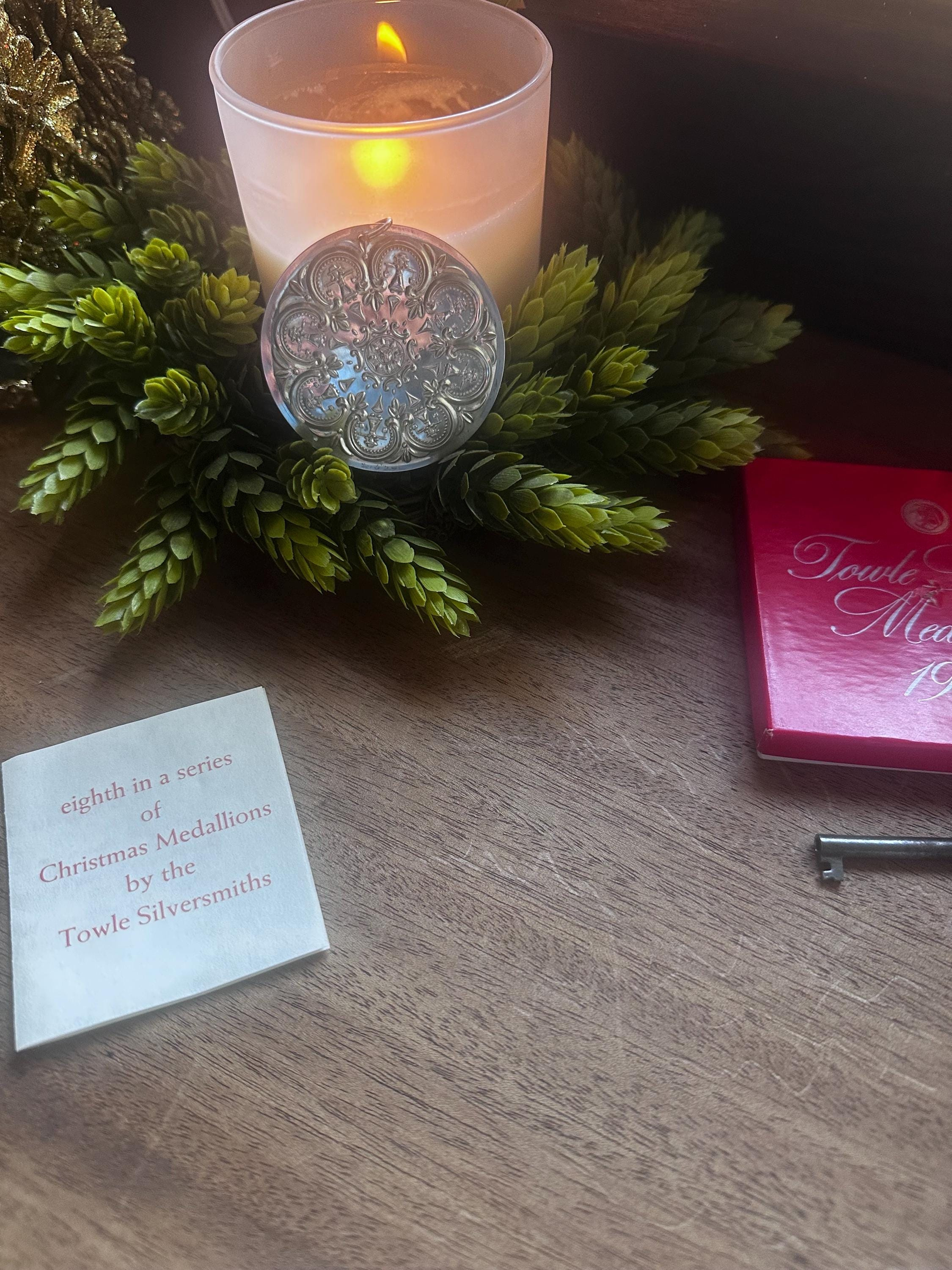 Vintage Towle Sterling Silver 1978 Medallion Christmas Ornament - Cross with Original Box & Velvet Bag 1 - MeasureMason Vintage Towle Sterling Silver 1978 Medallion Christmas Ornament - Cross with Original Box & Velvet Bag 1