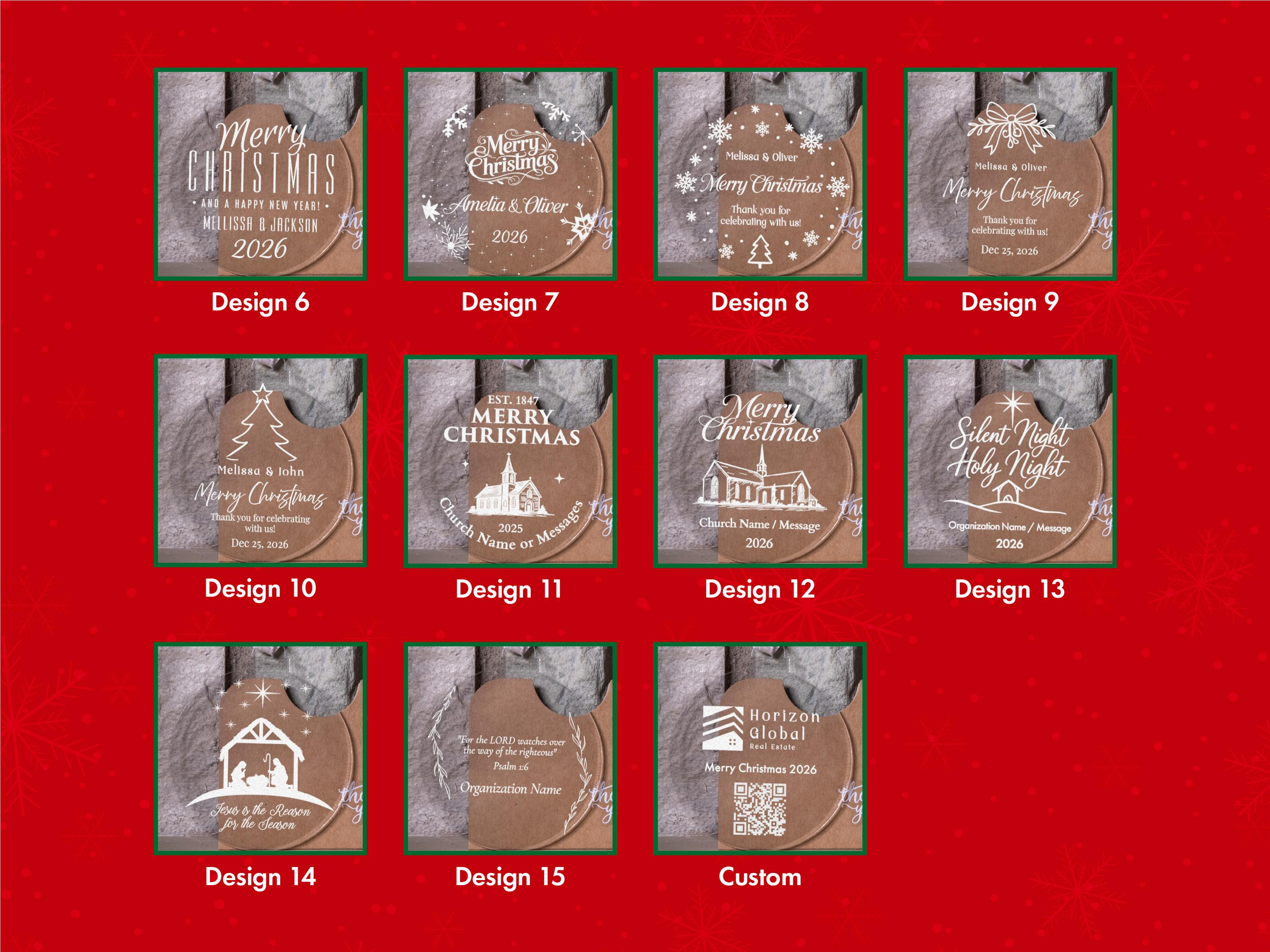 Personalized Acrylic Christmas Ornaments – Custom Name, Date & Logo Baubles for Holiday Tree Decor 4 - MeasureMason Personalized Acrylic Christmas Ornaments – Custom Name, Date & Logo Baubles for Holiday Tree Decor 4