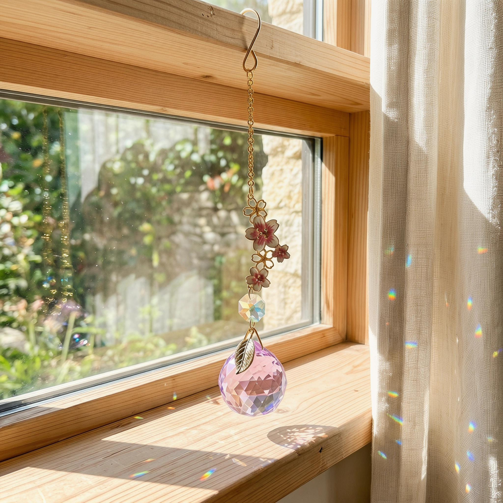 Lily of the Valley Sun Catcher, Crystal Window Hanging, Floral Rainbow Maker, Flower Botanical Home Decor Gift for Her 1 - MeasureMason Lily of the Valley Sun Catcher, Crystal Window Hanging, Floral Rainbow Maker, Flower Botanical Home Decor Gift for Her 1