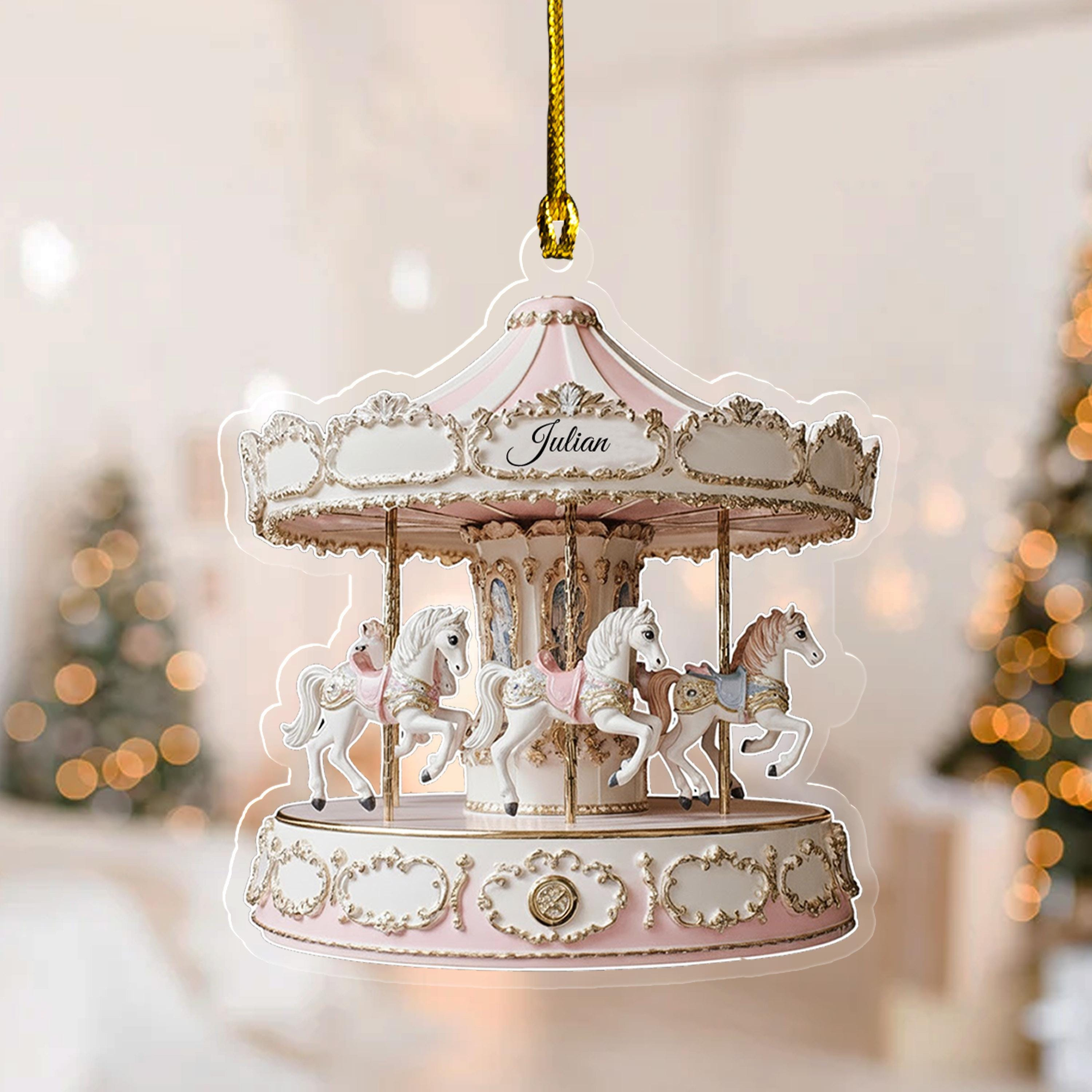 Personalized Carousel Horse Ornament - Custom Merry Go Round Christmas Tree Decoration - Vintage Holiday Keepsake 2025 Personalized Carousel Horse Ornament - Custom Merry Go Round Christmas Tree Decoration - Vintage Holiday Keepsake 2025