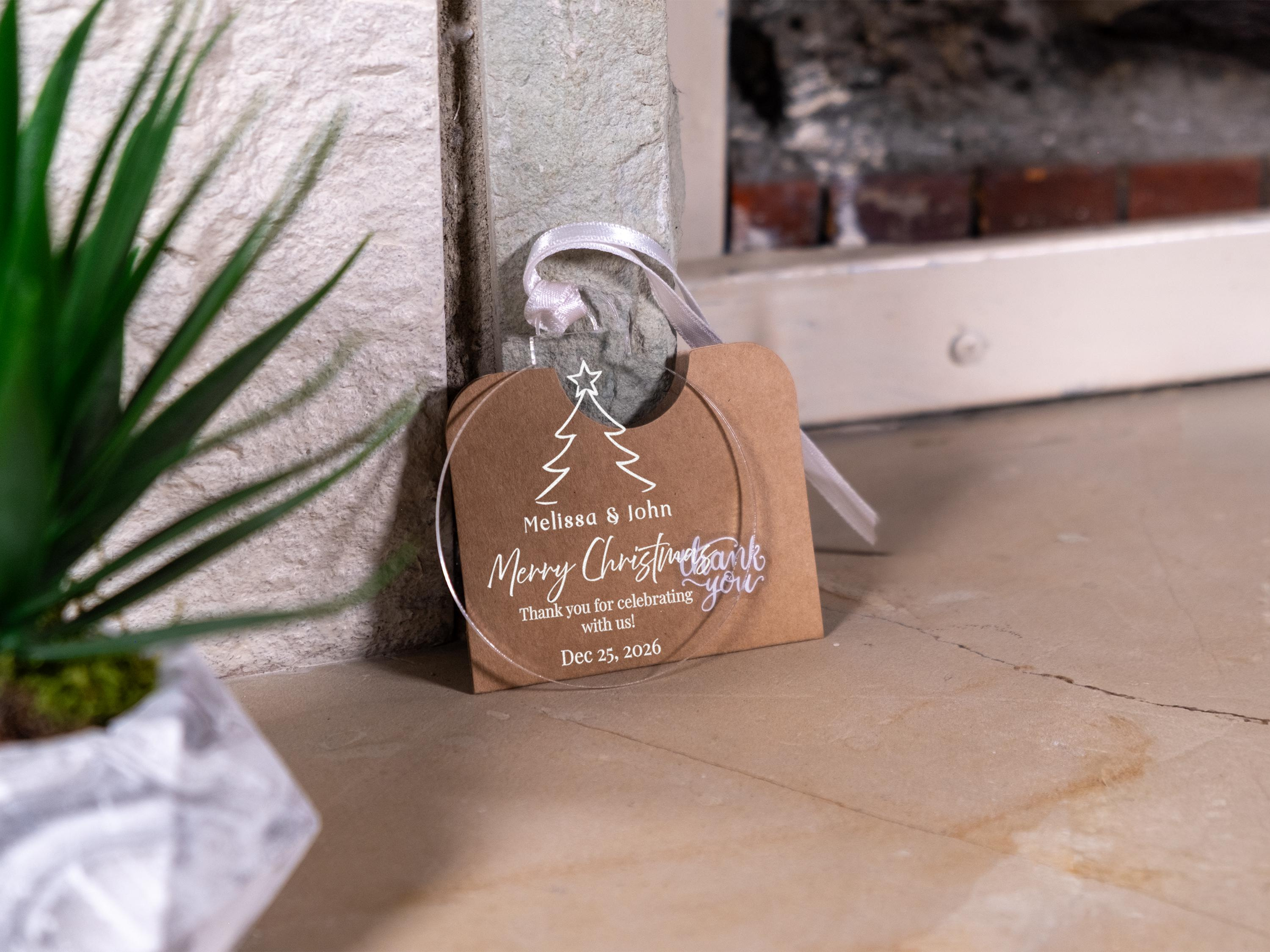 Personalized Acrylic Christmas Ornaments – Custom Name, Date & Logo Baubles for Holiday Tree Decor 2 - MeasureMason Personalized Acrylic Christmas Ornaments – Custom Name, Date & Logo Baubles for Holiday Tree Decor 2