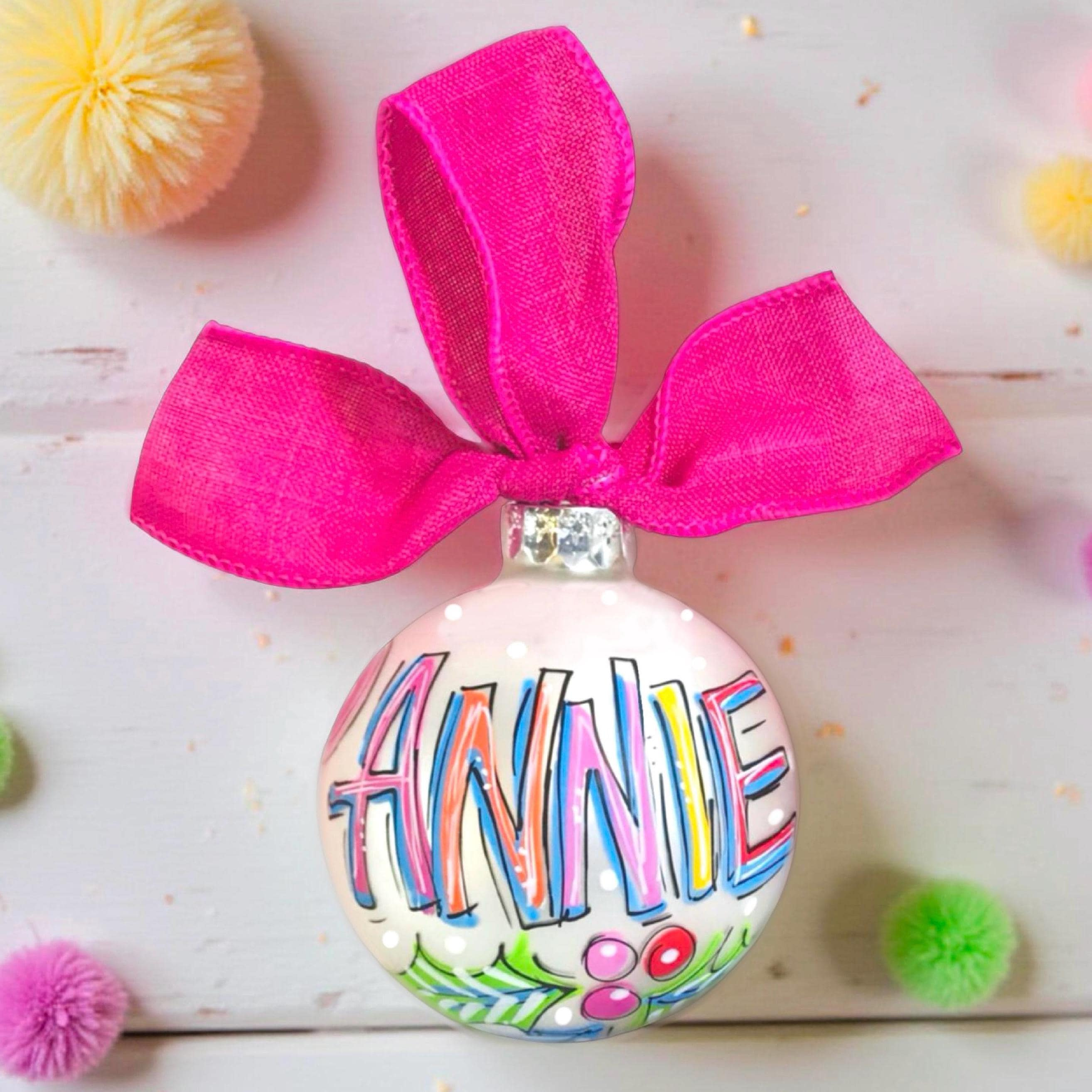Personalized Hand-Painted Christmas Ornament with Custom Name 1 - MeasureMason Personalized Hand-Painted Christmas Ornament with Custom Name 1