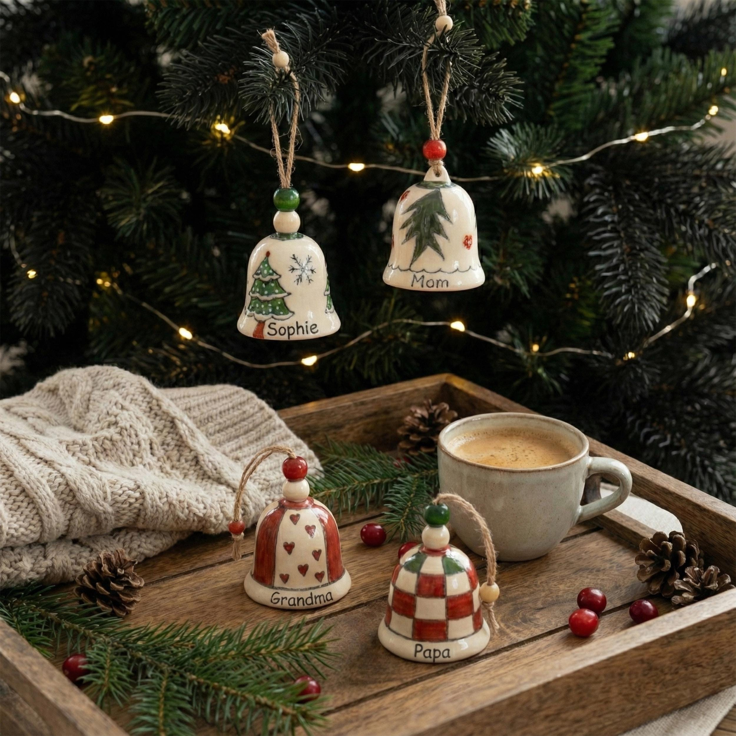 Personalized Ceramic Family Christmas Ornament - Custom Holiday Keepsake 1 - MeasureMason Personalized Ceramic Family Christmas Ornament - Custom Holiday Keepsake 1