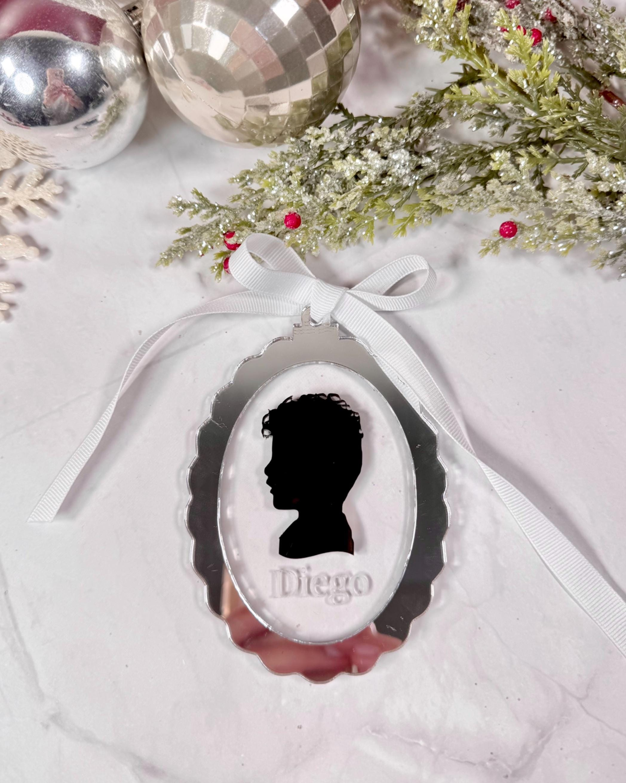 Custom Silhouette Ornament - Personalized Acrylic Photo Ornament - Christmas Family Memorial Gift 2 - MeasureMason Custom Silhouette Ornament - Personalized Acrylic Photo Ornament - Christmas Family Memorial Gift 2