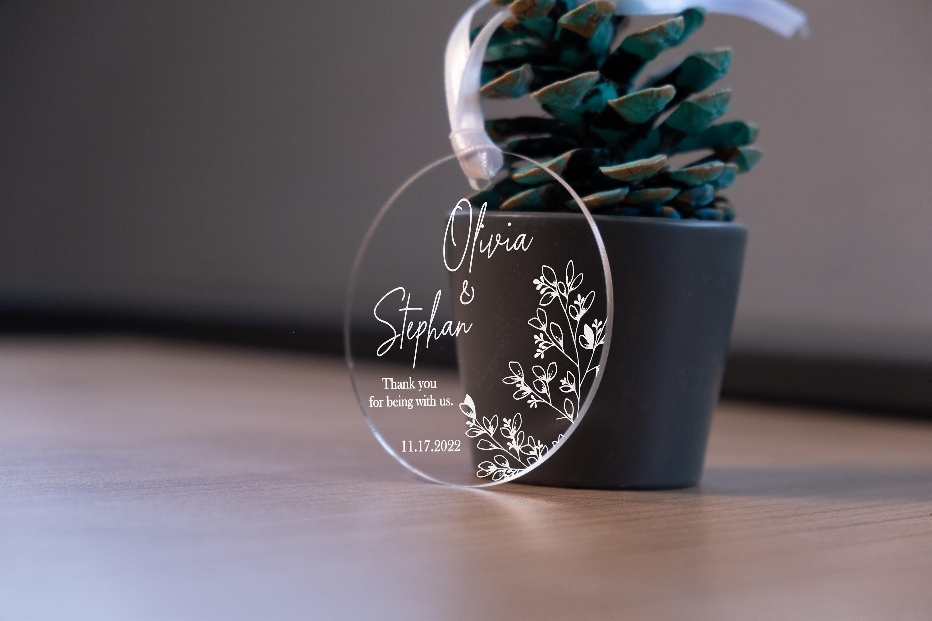 Personalized Acrylic Christmas Ornament – Custom Laser Engraved Holiday Keepsake 2 - MeasureMason Personalized Acrylic Christmas Ornament – Custom Laser Engraved Holiday Keepsake 2