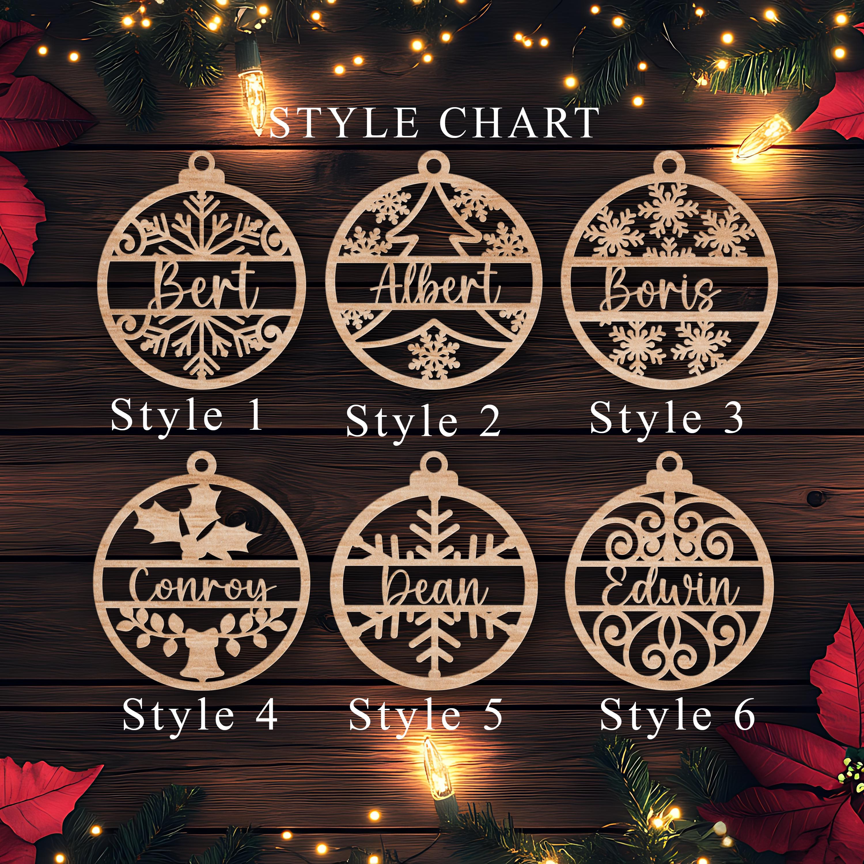 Personalized Christmas Ornament - Custom Family Name Laser-Cut Holiday Tree Decoration 1 - MeasureMason Personalized Christmas Ornament - Custom Family Name Laser-Cut Holiday Tree Decoration 1