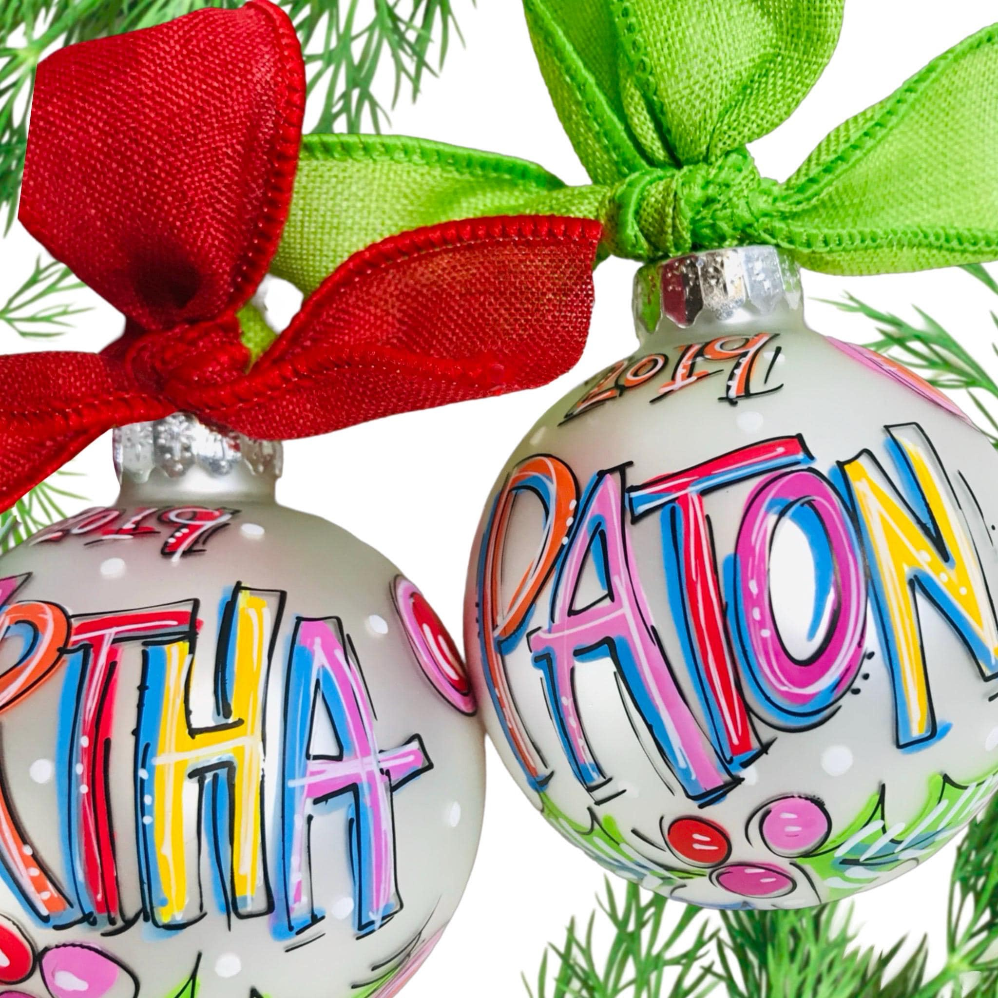 Personalized Hand-Painted Christmas Ornament with Custom Name 3 - MeasureMason Personalized Hand-Painted Christmas Ornament with Custom Name 3