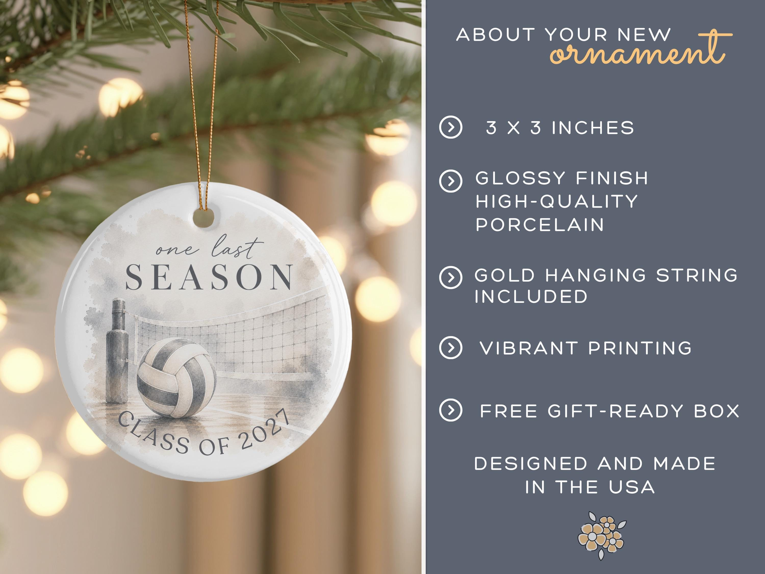 Personalized Volleyball Ornament - Class of 2027 Senior Graduation Keepsake 1 - MeasureMason Personalized Volleyball Ornament - Class of 2027 Senior Graduation Keepsake 1