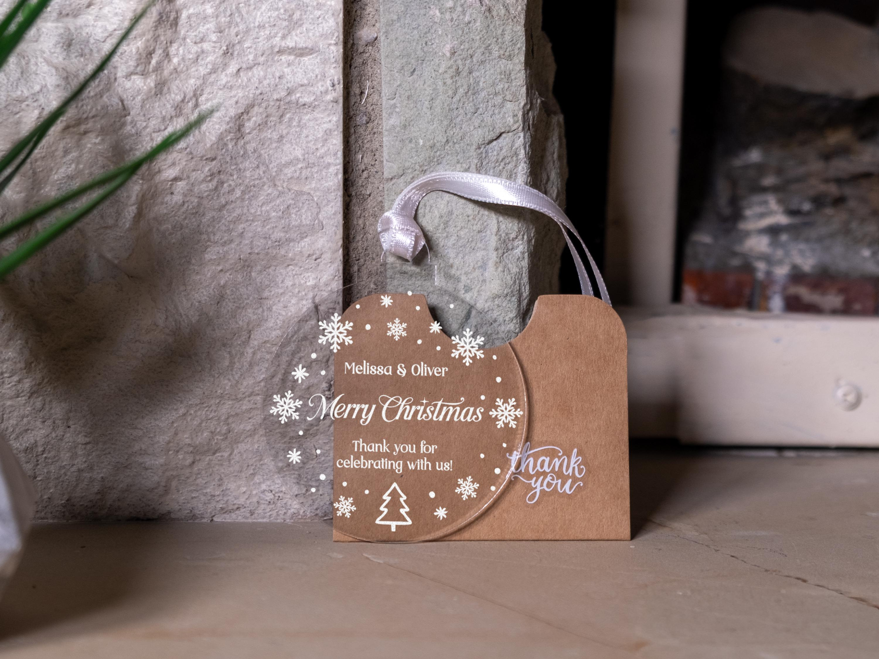 Personalized Acrylic Christmas Ornaments – Custom Name, Date & Logo Baubles for Holiday Tree Decor 3 - MeasureMason Personalized Acrylic Christmas Ornaments – Custom Name, Date & Logo Baubles for Holiday Tree Decor 3