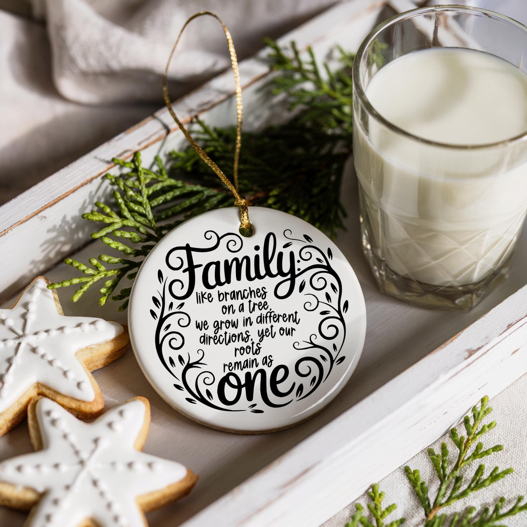 Family Roots Personalized Ceramic Christmas Ornament - Custom Holiday Keepsake 1 - MeasureMason Family Roots Personalized Ceramic Christmas Ornament - Custom Holiday Keepsake 1