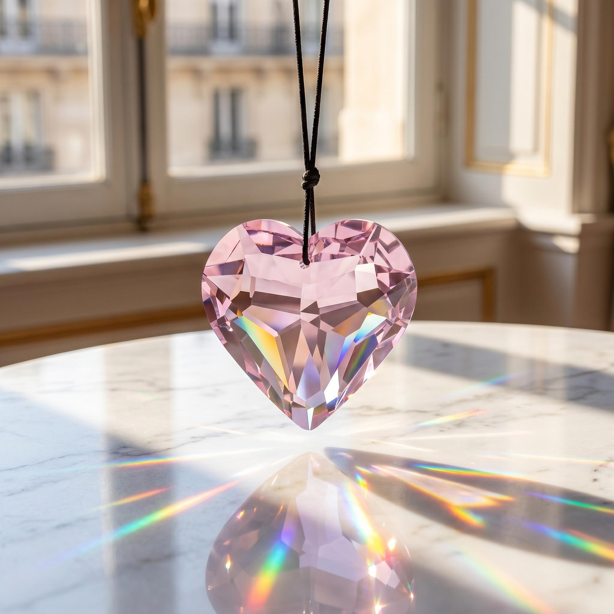 Heart Prism Suncatcher Window Hanging, Crystal Rainbow Maker, Romantic Sun Catcher Gift for Bedroom Decor 2 - MeasureMason Heart Prism Suncatcher Window Hanging, Crystal Rainbow Maker, Romantic Sun Catcher Gift for Bedroom Decor 2