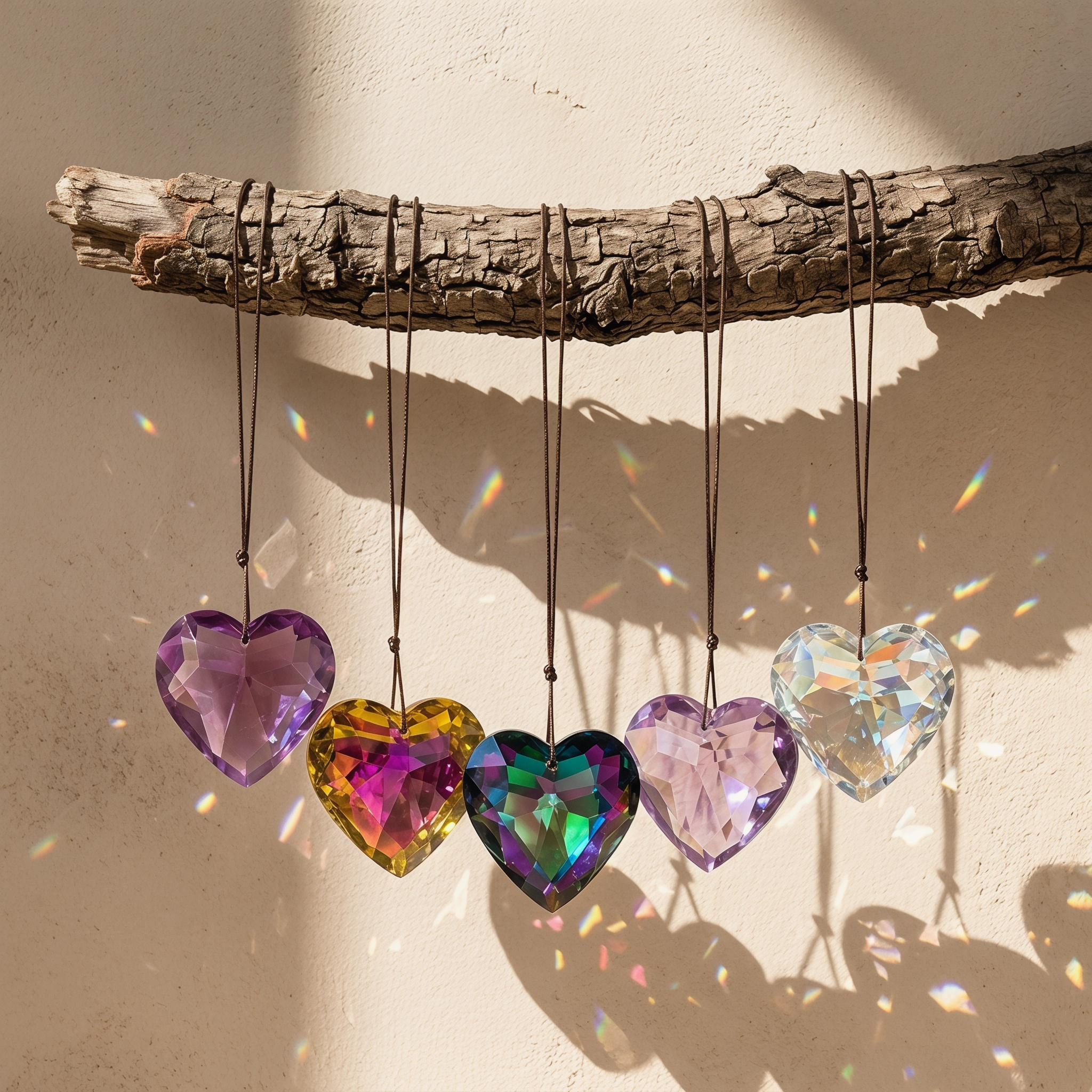 Heart Prism Suncatcher Window Hanging, Crystal Rainbow Maker, Romantic Sun Catcher Gift for Bedroom Decor Heart Prism Suncatcher Window Hanging, Crystal Rainbow Maker, Romantic Sun Catcher Gift for Bedroom Decor