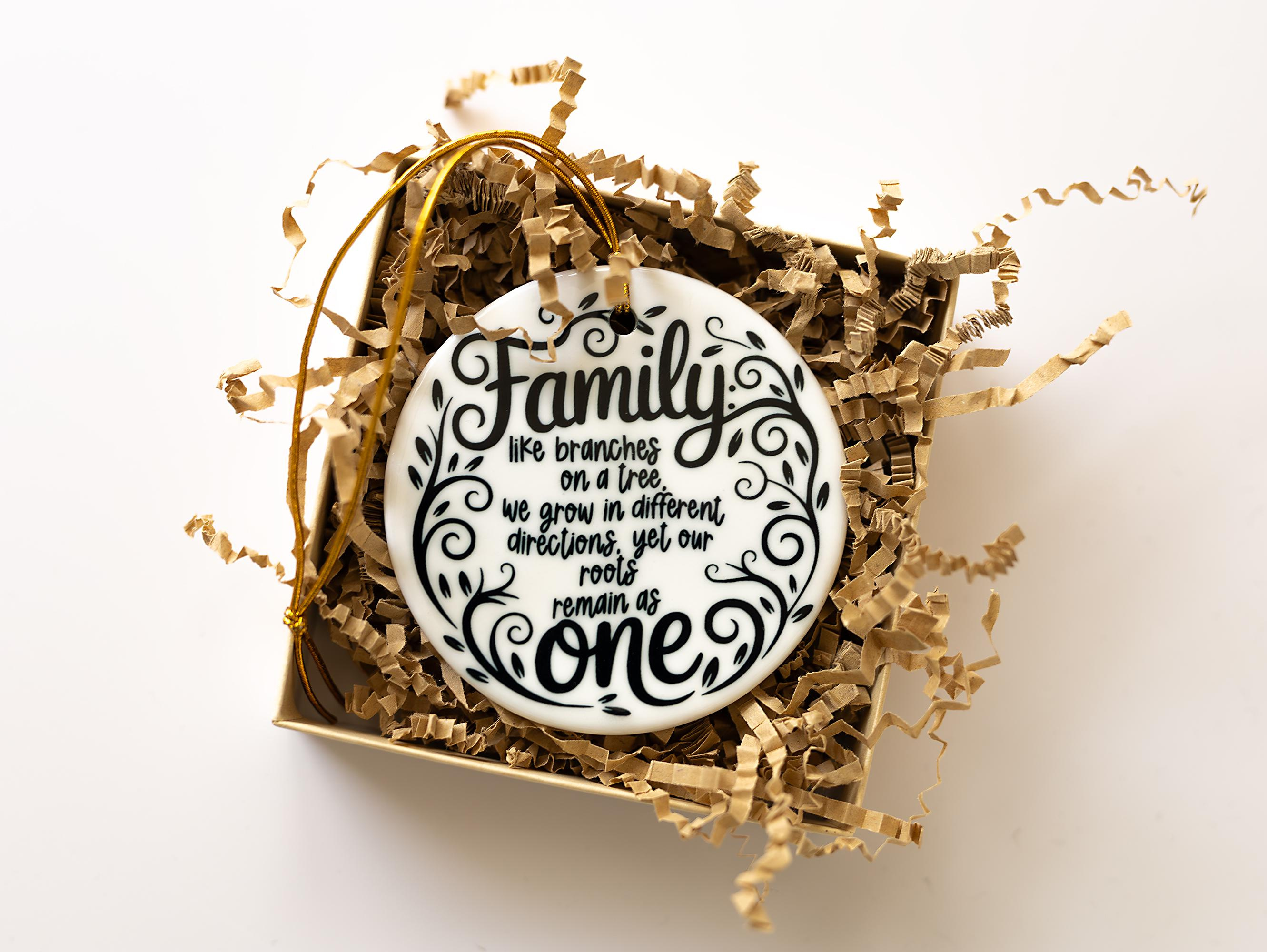 Family Roots Personalized Ceramic Christmas Ornament - Custom Holiday Keepsake 2 - MeasureMason Family Roots Personalized Ceramic Christmas Ornament - Custom Holiday Keepsake 2