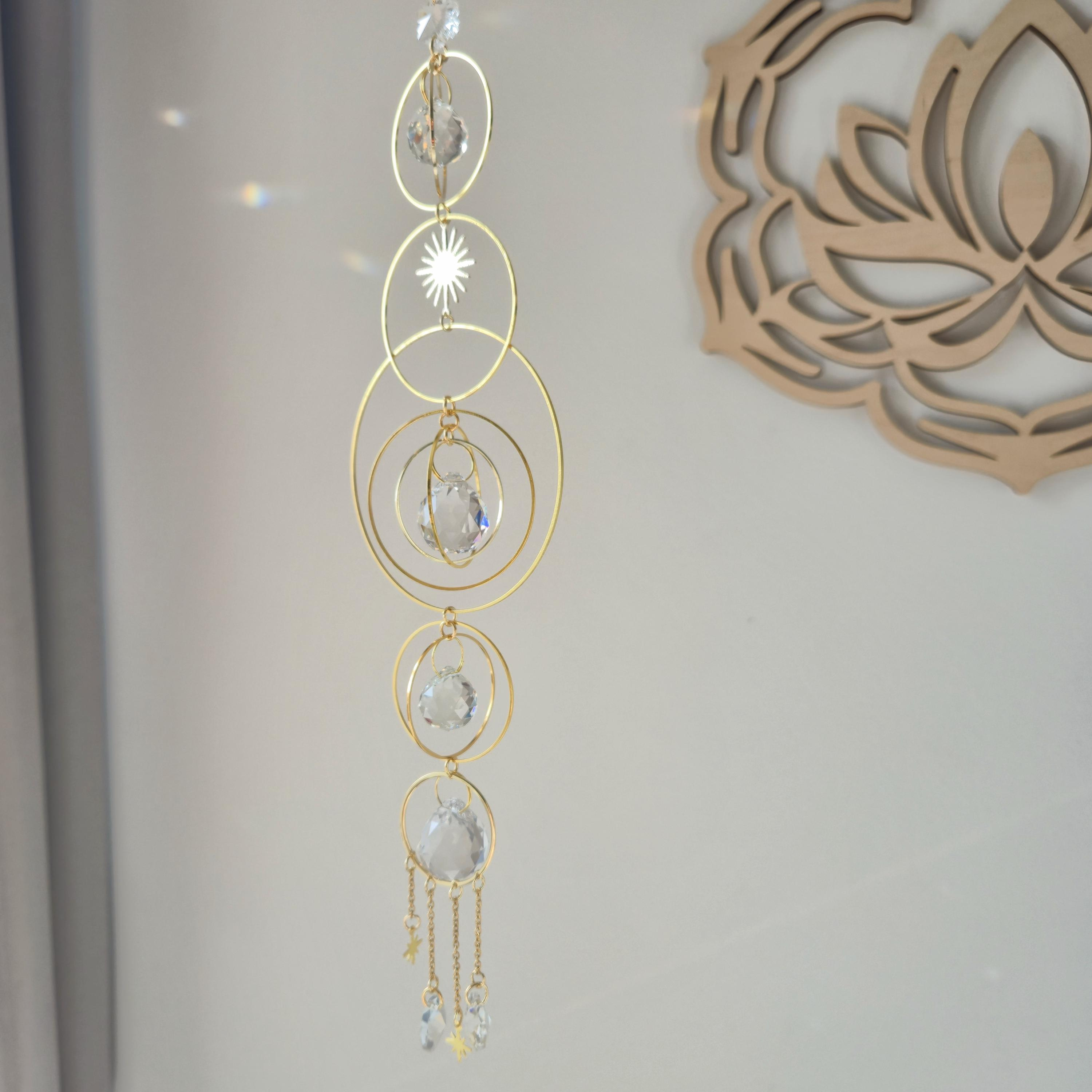 ZENITH XXL Crystal Suncatcher for Window - Large Handmade Boho Decor & Feng Shui Gift 1 - MeasureMason ZENITH XXL Crystal Suncatcher for Window - Large Handmade Boho Decor & Feng Shui Gift 1