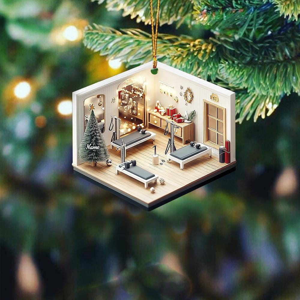 Pilates Studio Christmas Ornament, Fitness Workout Ornament, Gym Studio Ornament Gift TD-1122-QTPV 1 - MeasureMason Pilates Studio Christmas Ornament, Fitness Workout Ornament, Gym Studio Ornament Gift TD-1122-QTPV 1