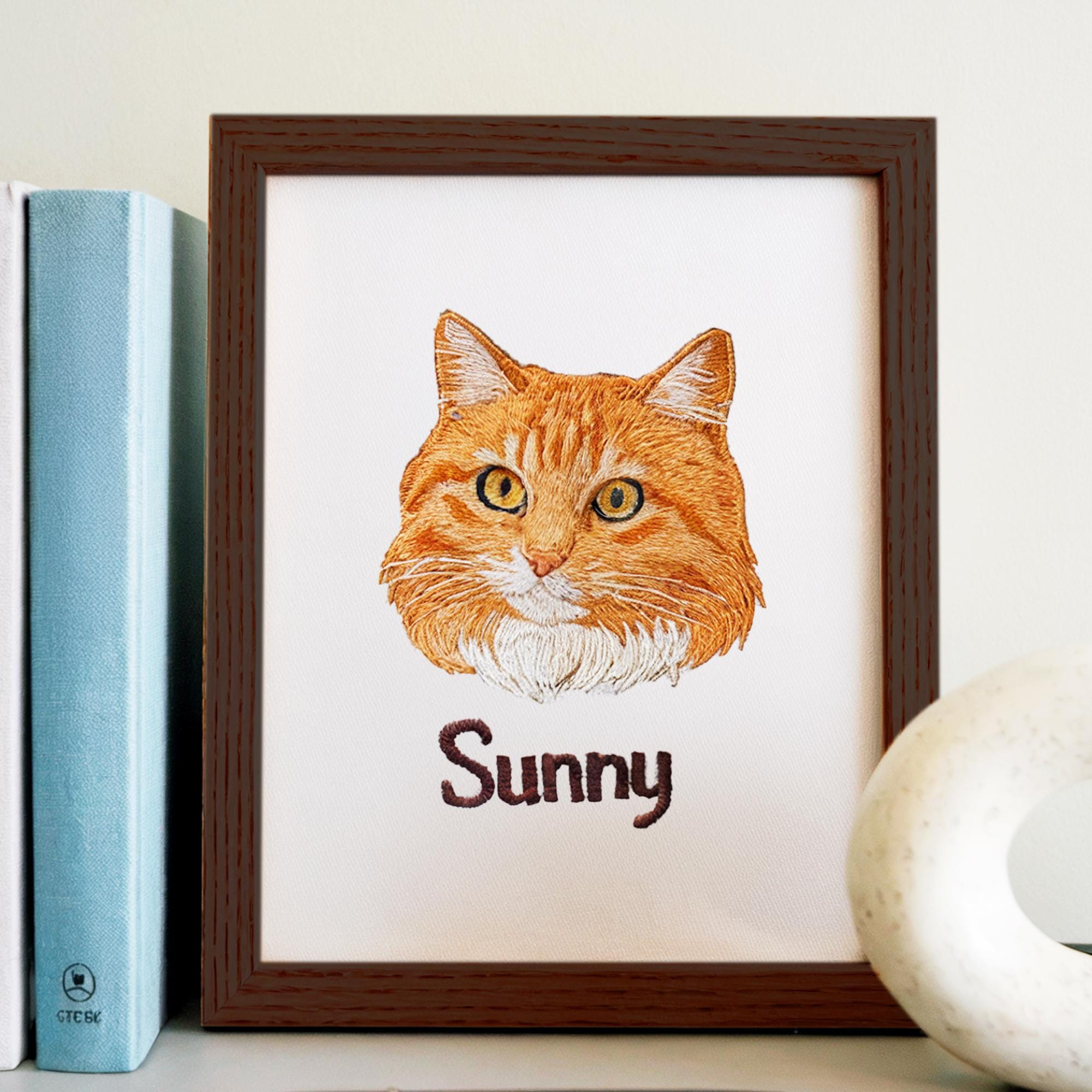 Embroidered Custom Pet Portrait Ornament: Personalized Dog Photo Frame 4 - MeasureMason Embroidered Custom Pet Portrait Ornament: Personalized Dog Photo Frame 4