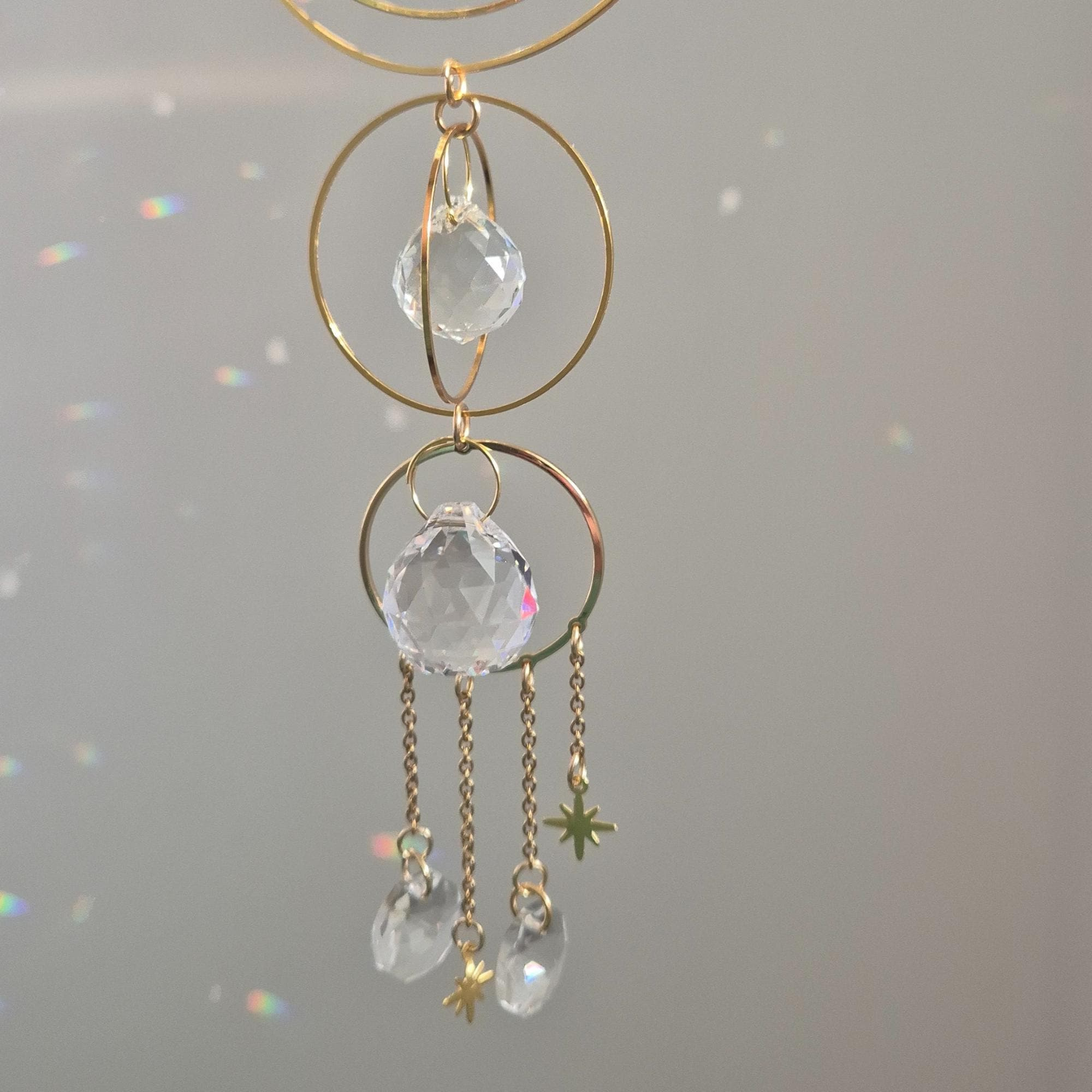 ZENITH XXL Crystal Suncatcher for Window - Large Handmade Boho Decor & Feng Shui Gift 4 - MeasureMason ZENITH XXL Crystal Suncatcher for Window - Large Handmade Boho Decor & Feng Shui Gift 4