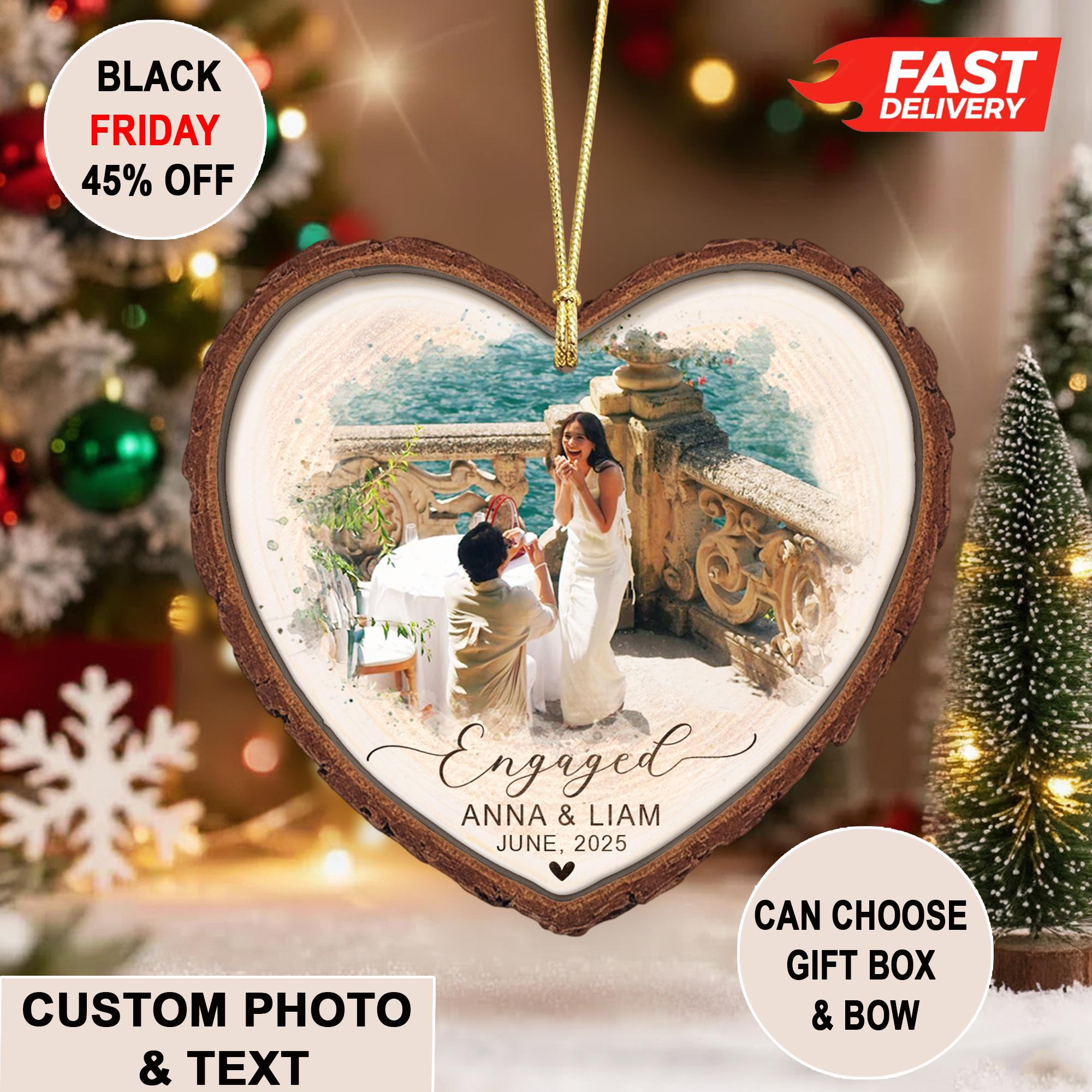 Personalized 2 Layer Wooden Portrait From Photo Proposal Photo Ornament – Custom Engagement Christmas Keepsake 2025 3 - MeasureMason Personalized 2 Layer Wooden Portrait From Photo Proposal Photo Ornament – Custom Engagement Christmas Keepsake 2025 3
