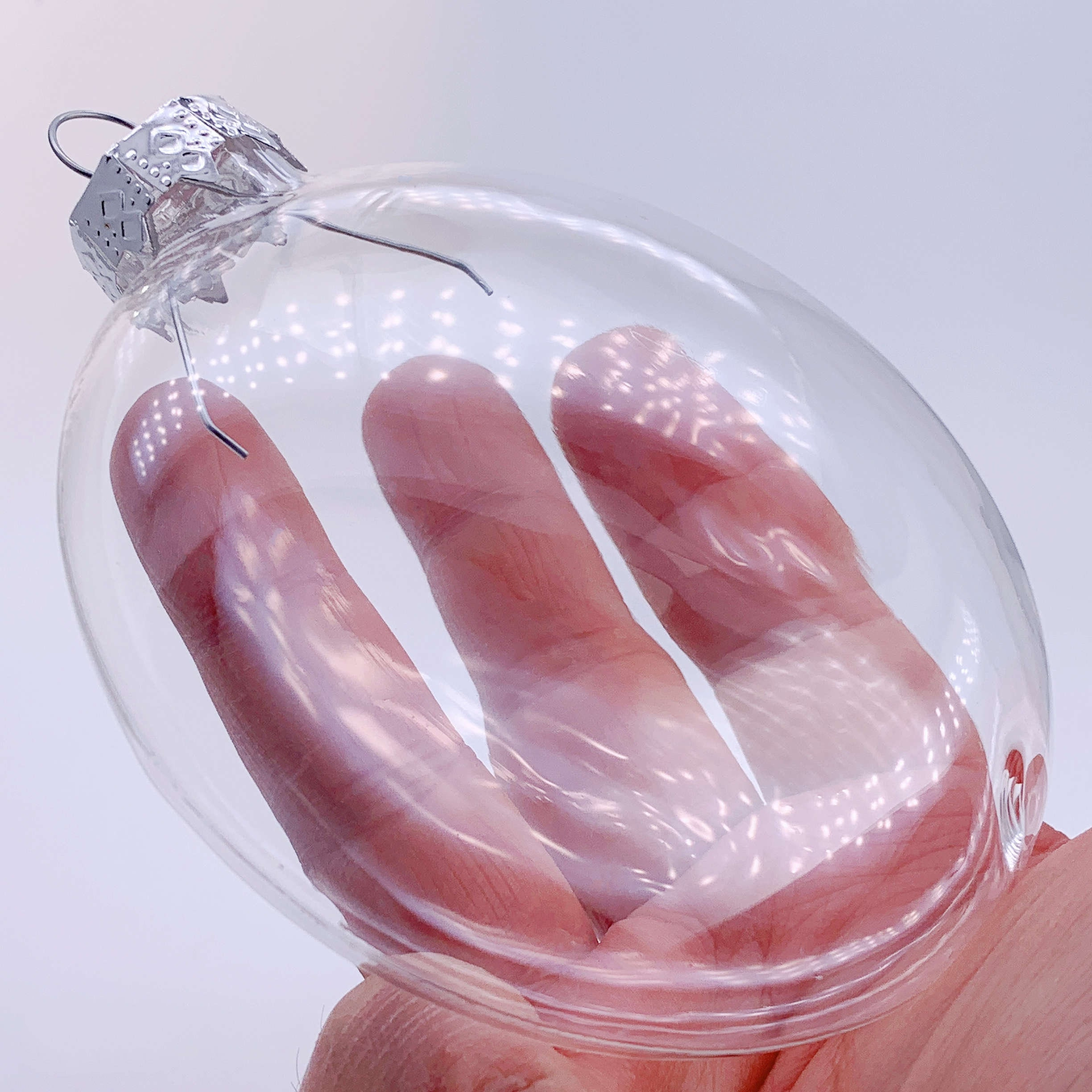100pcs 80mm Glass Disc Ornament Balls DIY Paintable Fillable Christmas Tree Baubles Hanging Xmas Decoration
