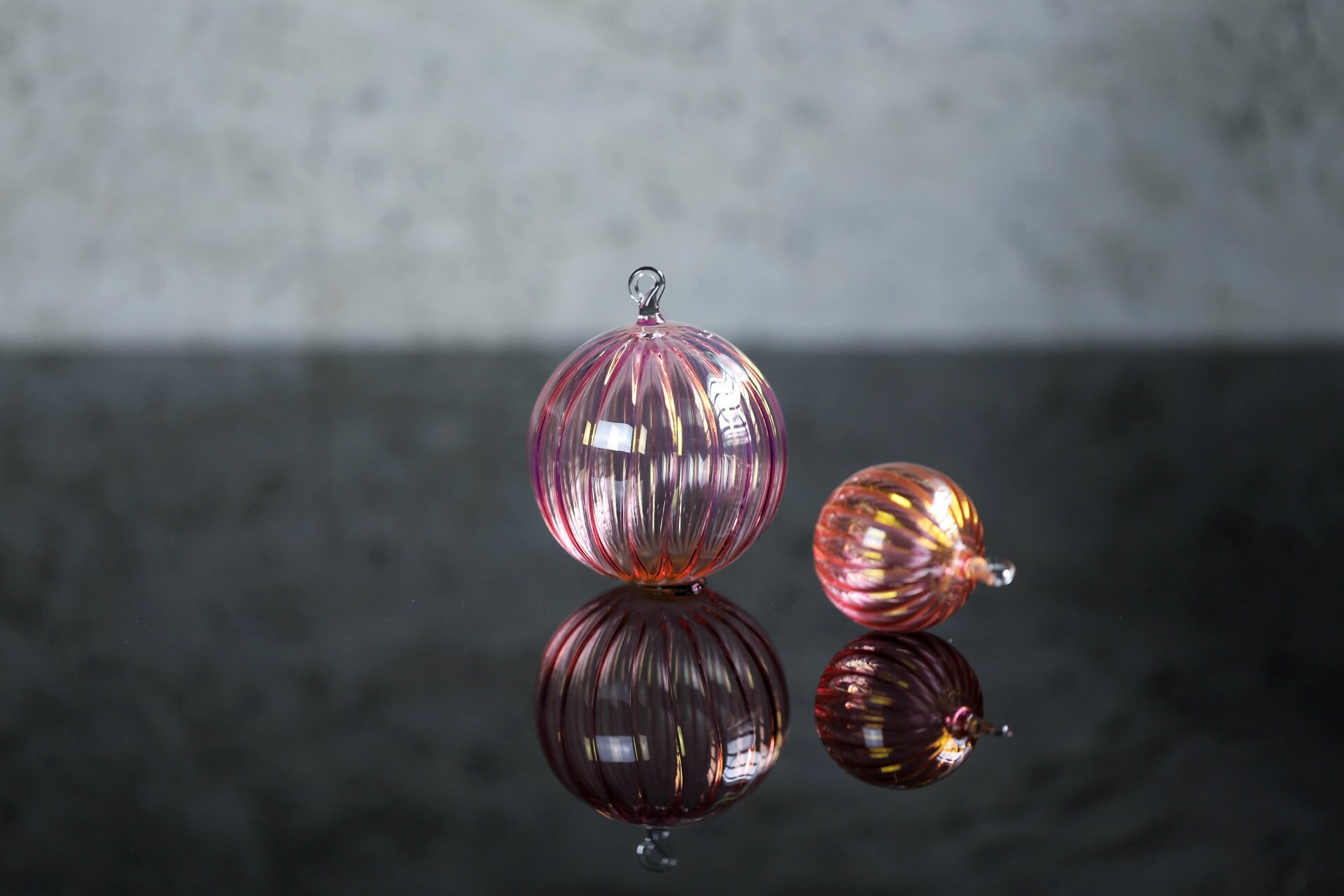 Hand Blown Glass Ornament - 24k Gold & Clear Borosilicate Bauble Christmas Decoration 1 - MeasureMason Hand Blown Glass Ornament - 24k Gold & Clear Borosilicate Bauble Christmas Decoration 1