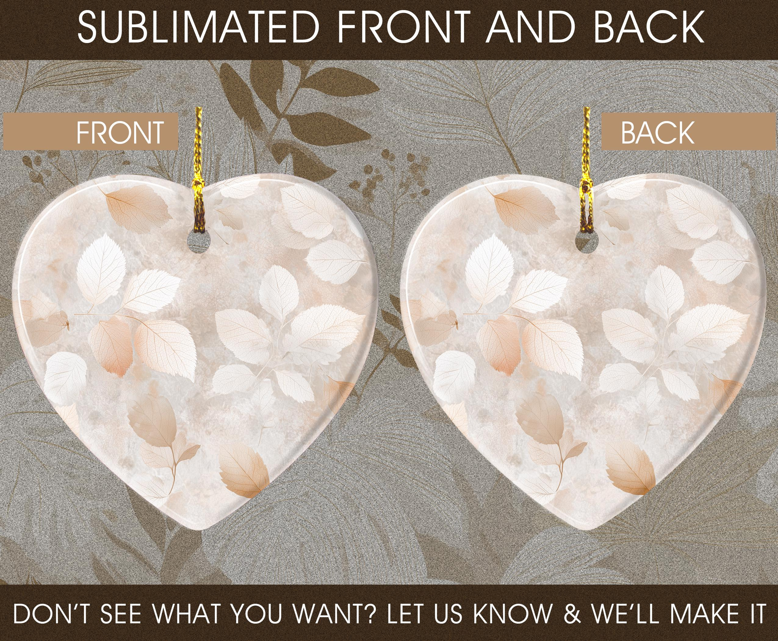 Custom Heart Ceramic Engagement Ornament - Personalized Names & Dates Keepsake 3 - MeasureMason Custom Heart Ceramic Engagement Ornament - Personalized Names & Dates Keepsake 3